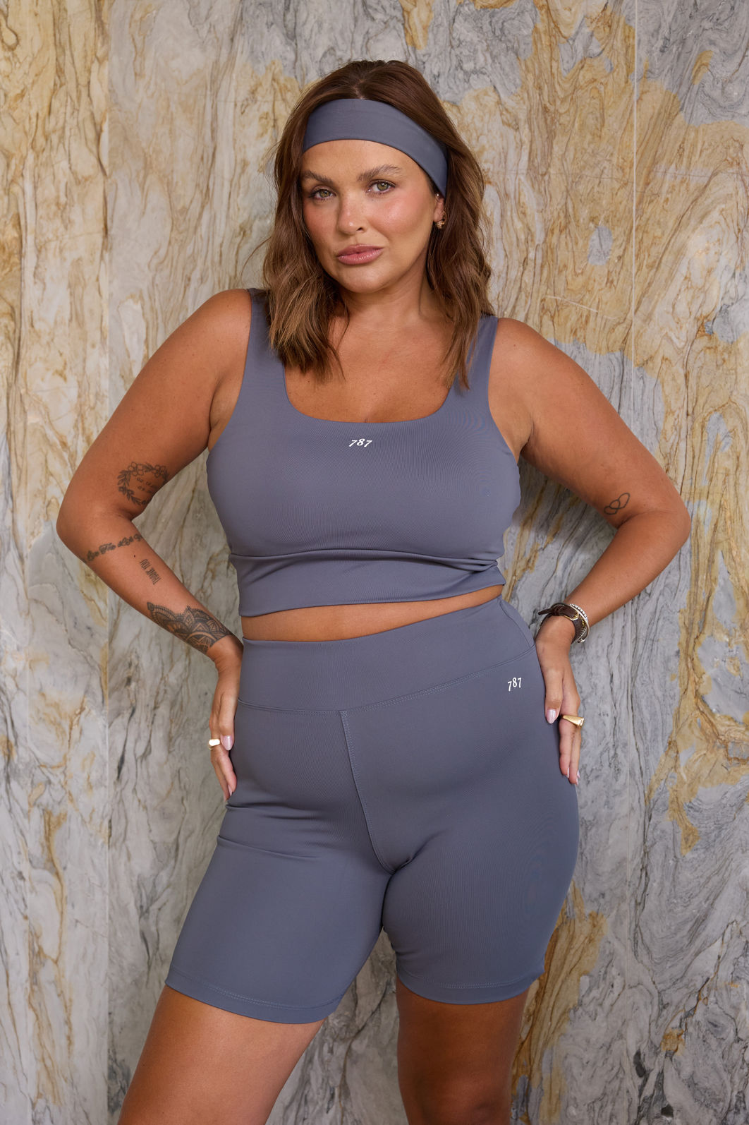 Bermuda Fitness Plus Size Cinza