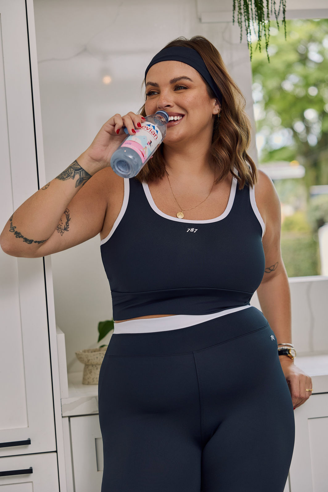 Top Fitness Plus Size Duo Preto e Branco