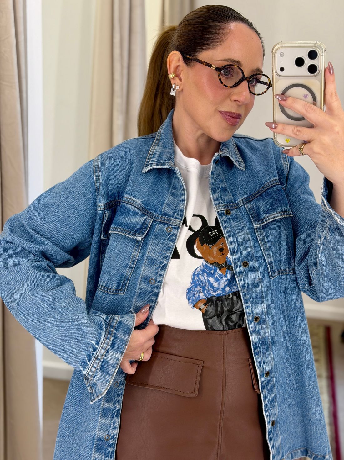 Camisa Jeans Plus Size Vick