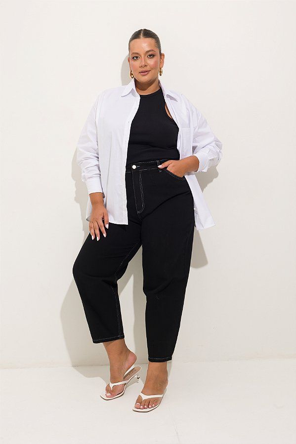 Calça Jeans Baggy Plus Size Gabi Berri