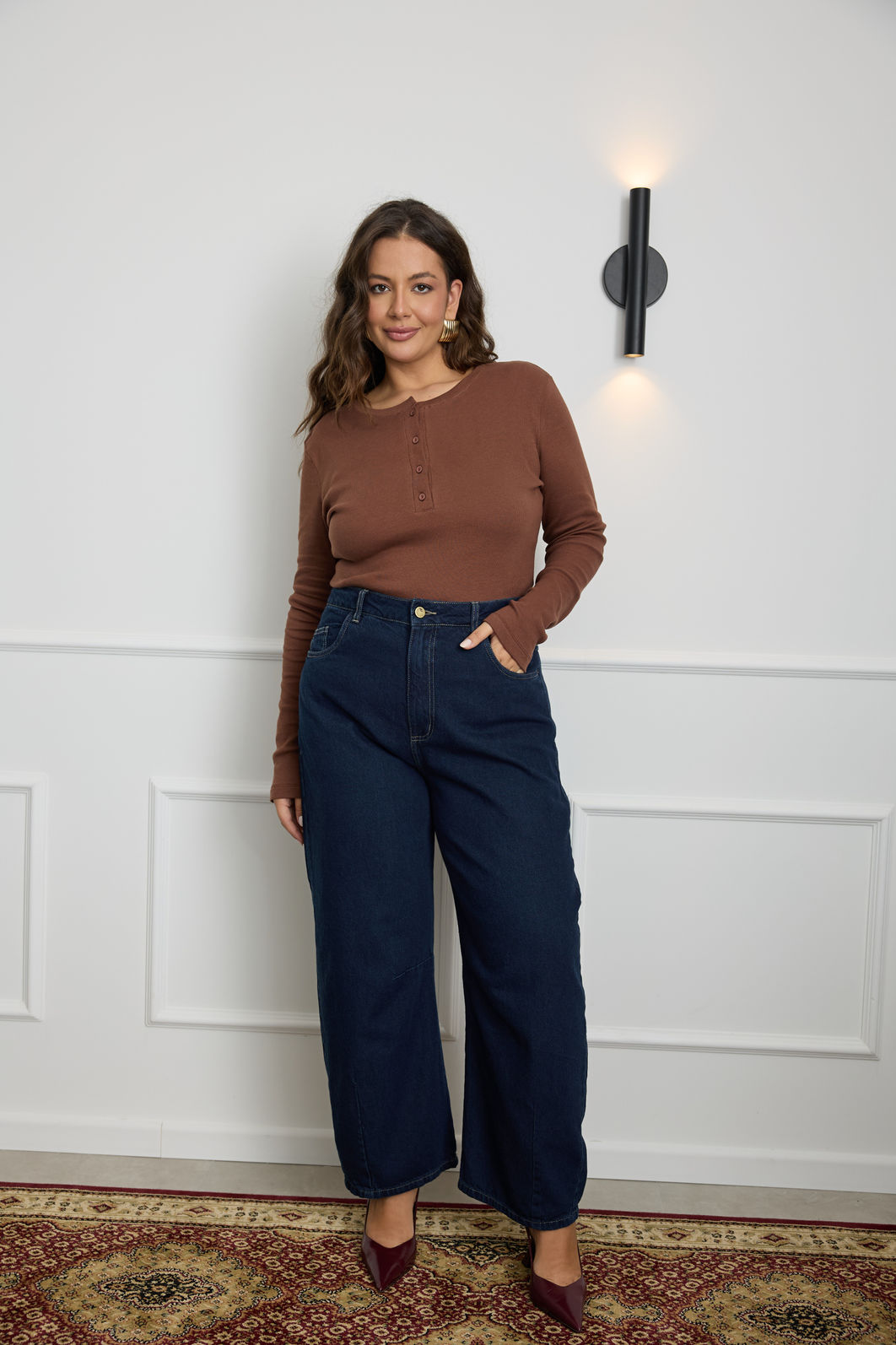 Calça Jeans Plus Size Barrel Maria Laura Calça Jeans Plus Size Barrel Maria Laura