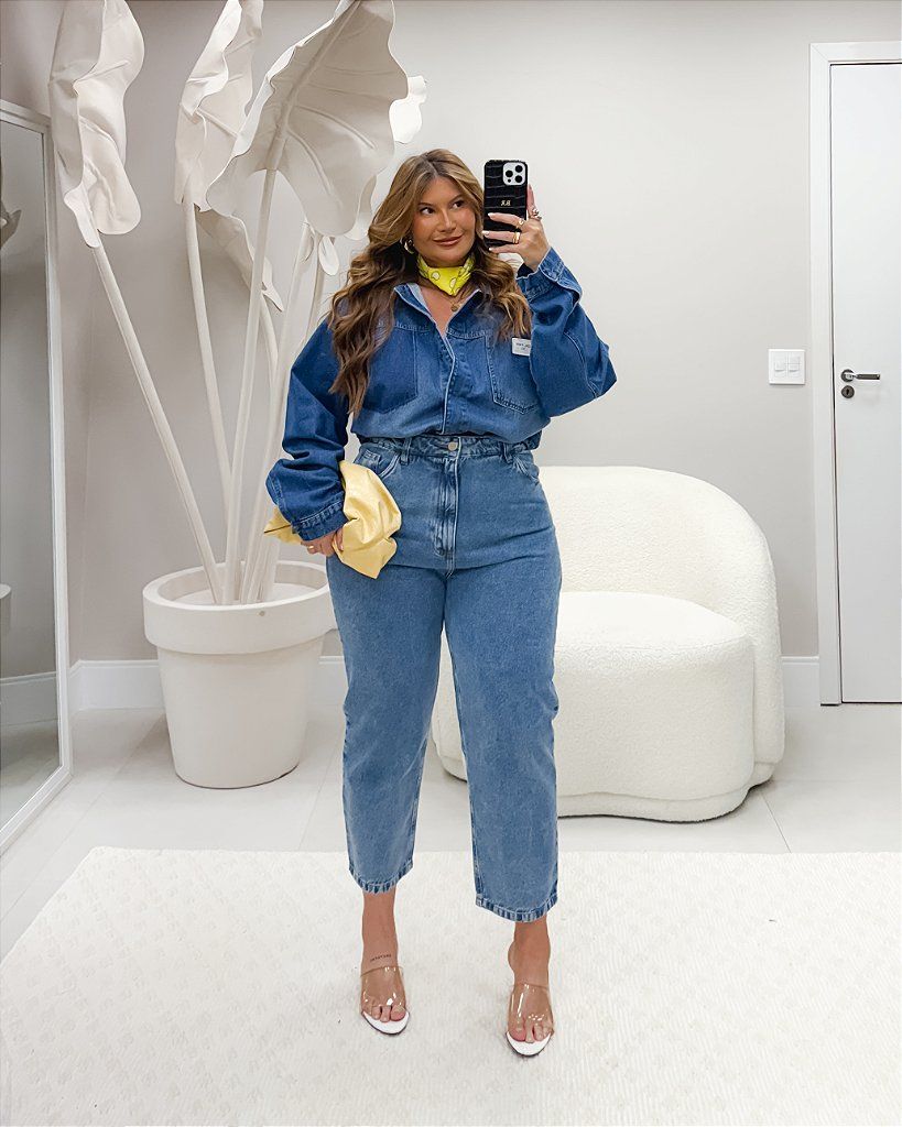 Calça Mom Jeans Vintage Plus Size Carolina