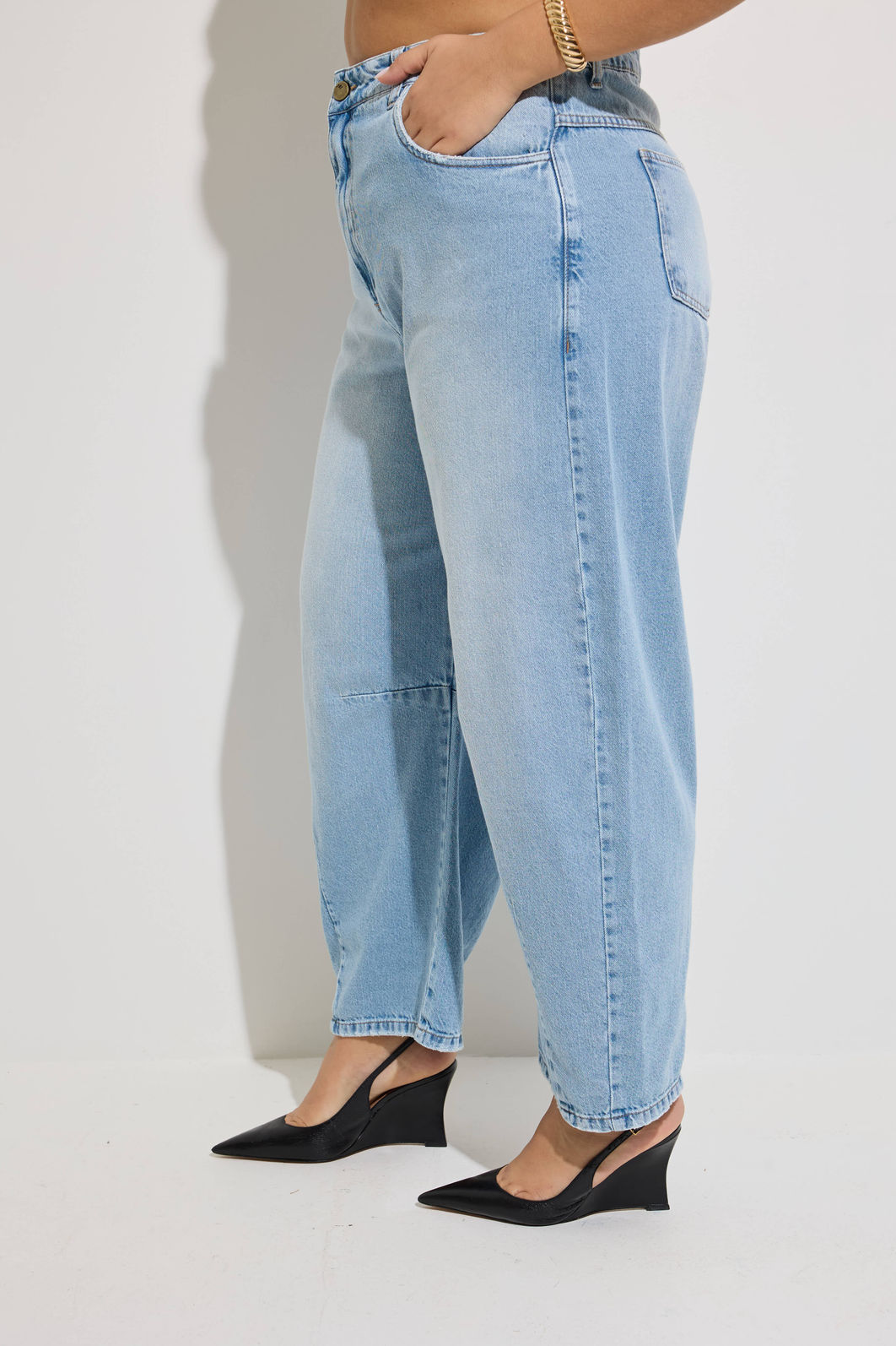 Calça Jeans Plus Size Barrel Thais