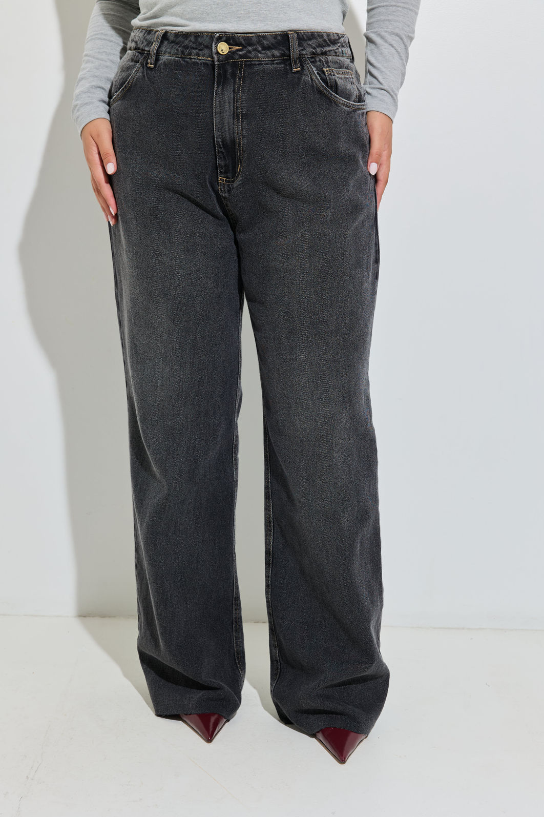 Calça Jeans Wide Leg Plus Size Annelise 787 Shirts