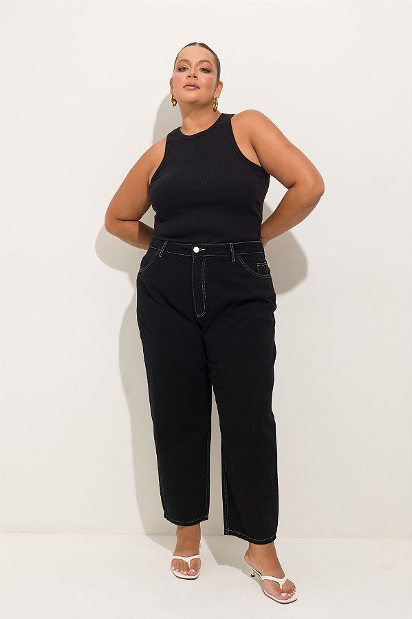 Calça Jeans Baggy Plus Size Gabi Berri