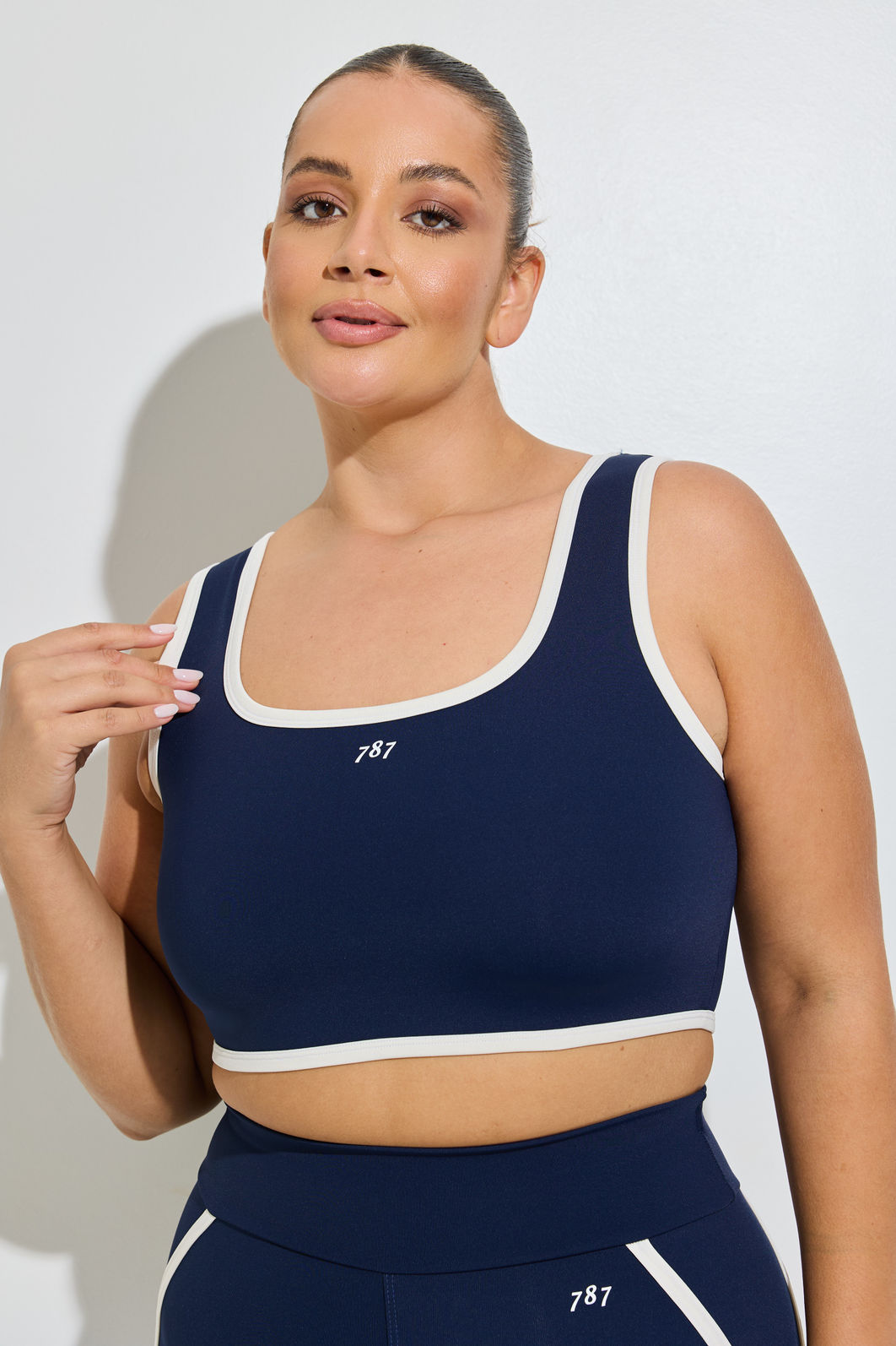 Top Fitness Plus Size Dark Night Com Friso Off Top Fitness Plus Size Dark Night Com Friso Off