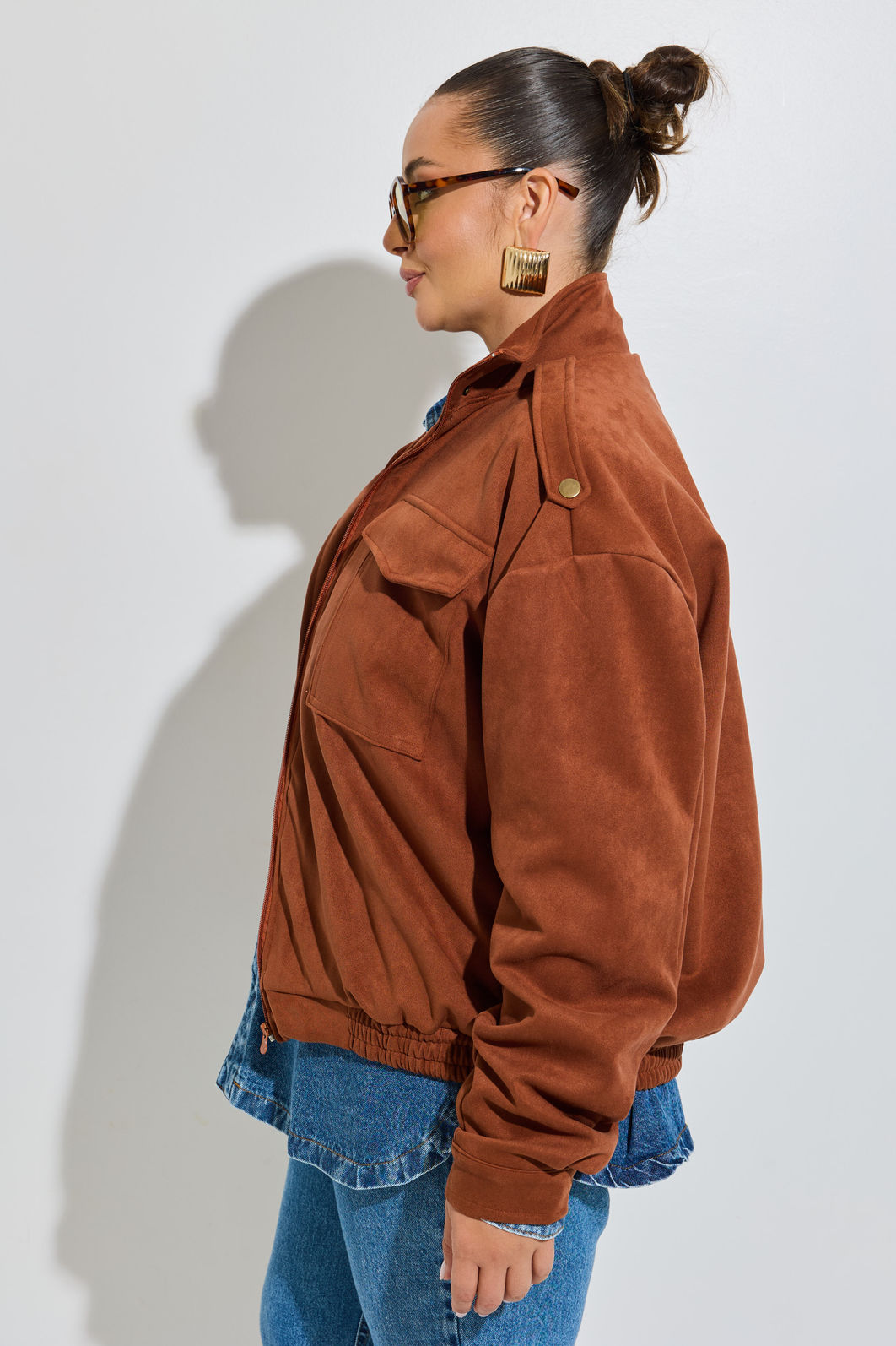 Jaqueta Turim Suede Marrom Jaqueta Turim Suede Marrom