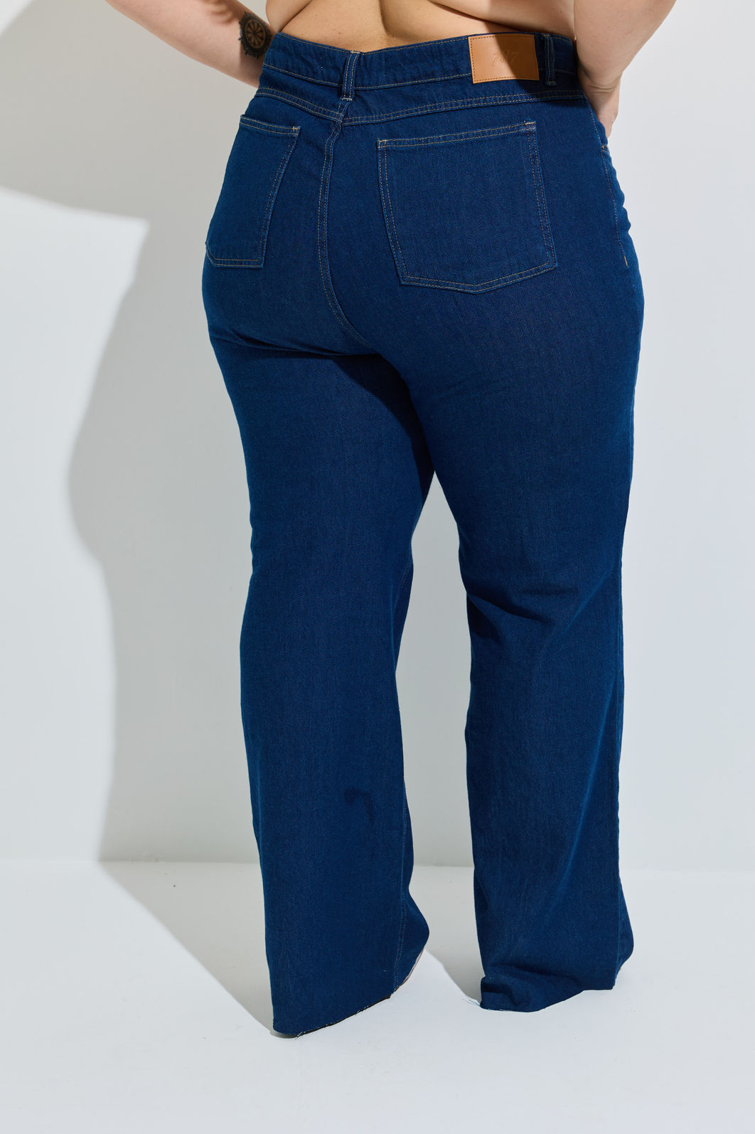 Calça Jeans Wide Leg Plus Size Maria Laura