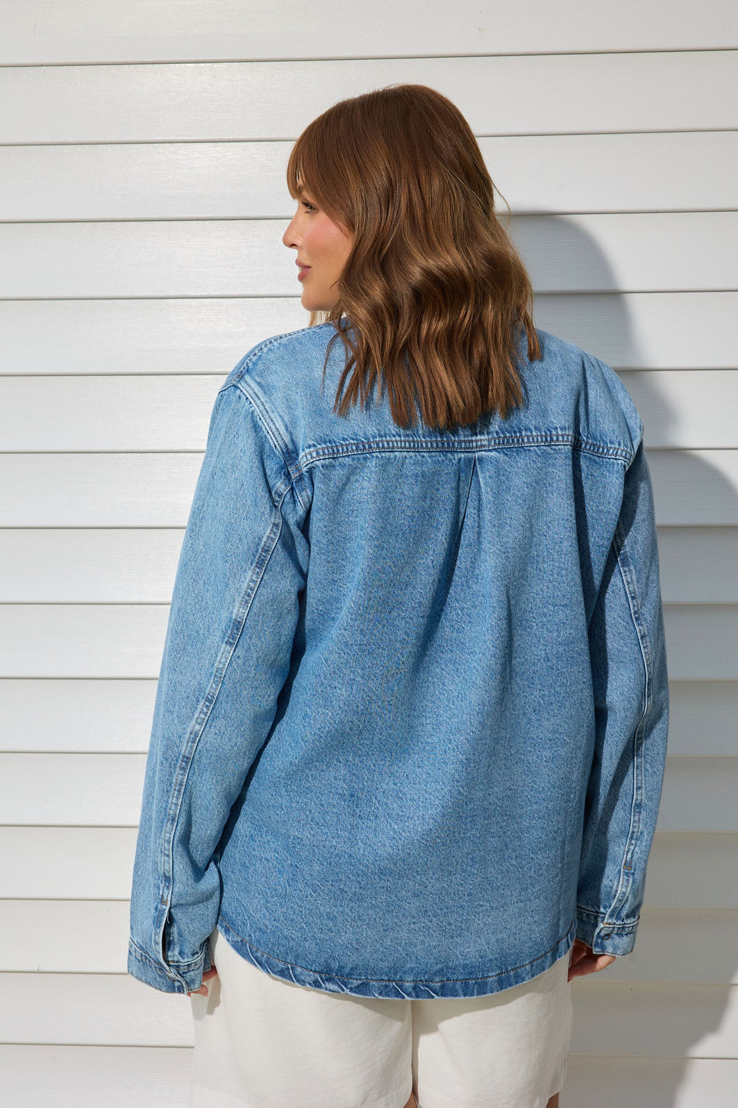 Camisa Jeans Plus Size Vick