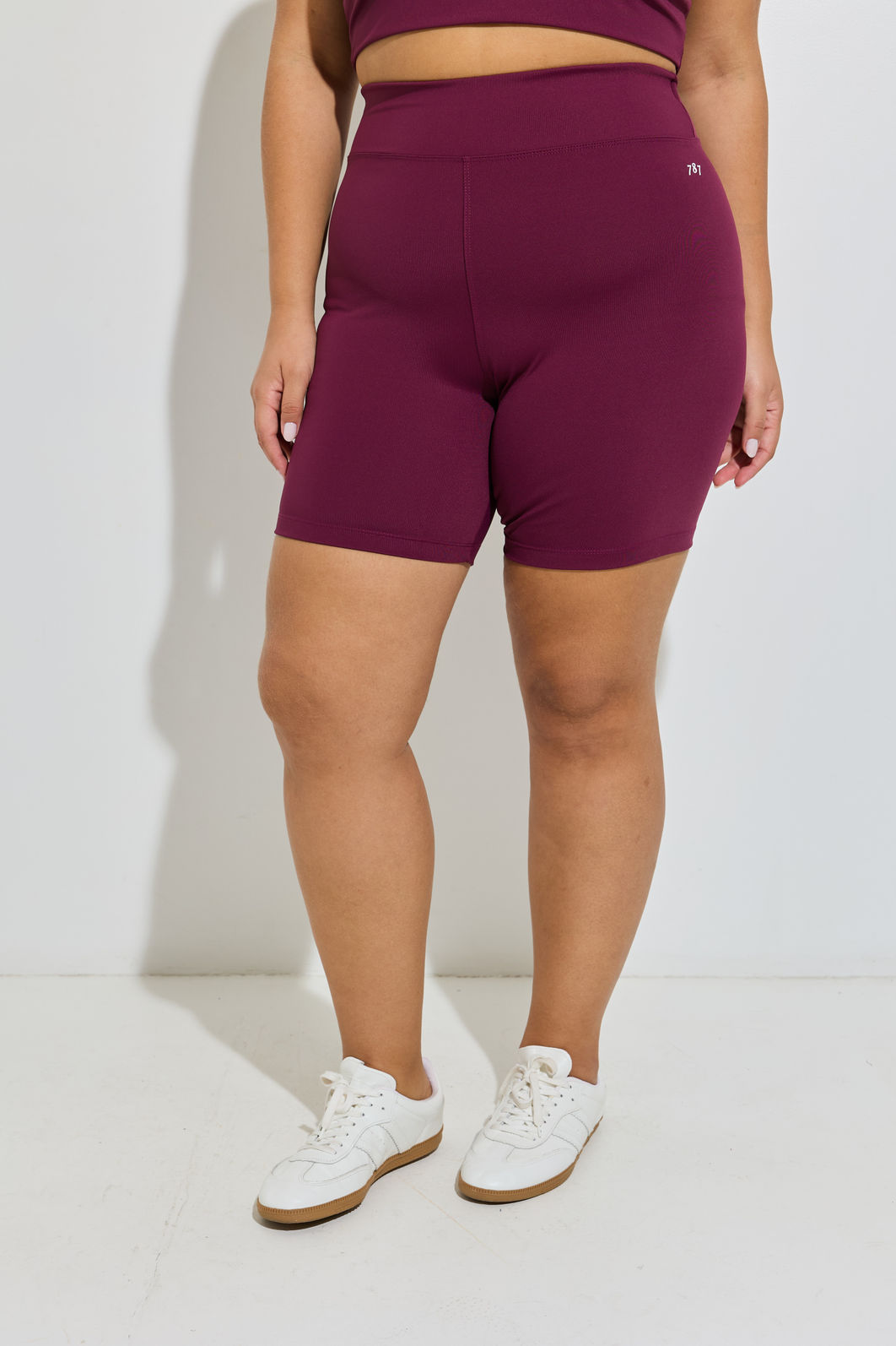 Bermuda Fitness Plus Size Borgogna