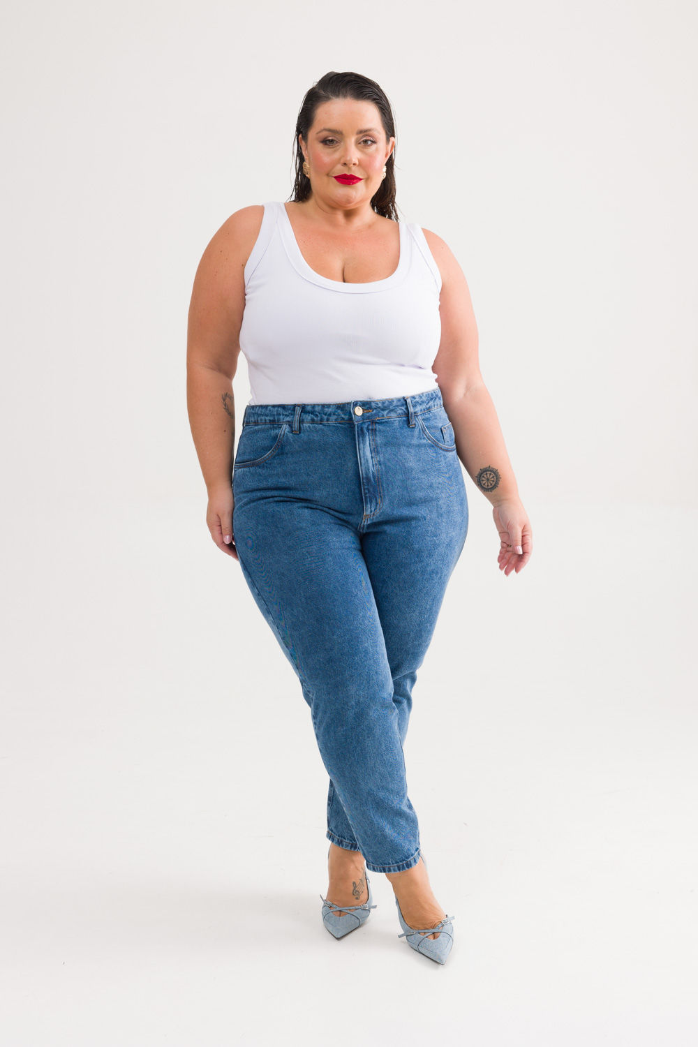 Calça Mom Jeans Vintage Plus Size Carolina