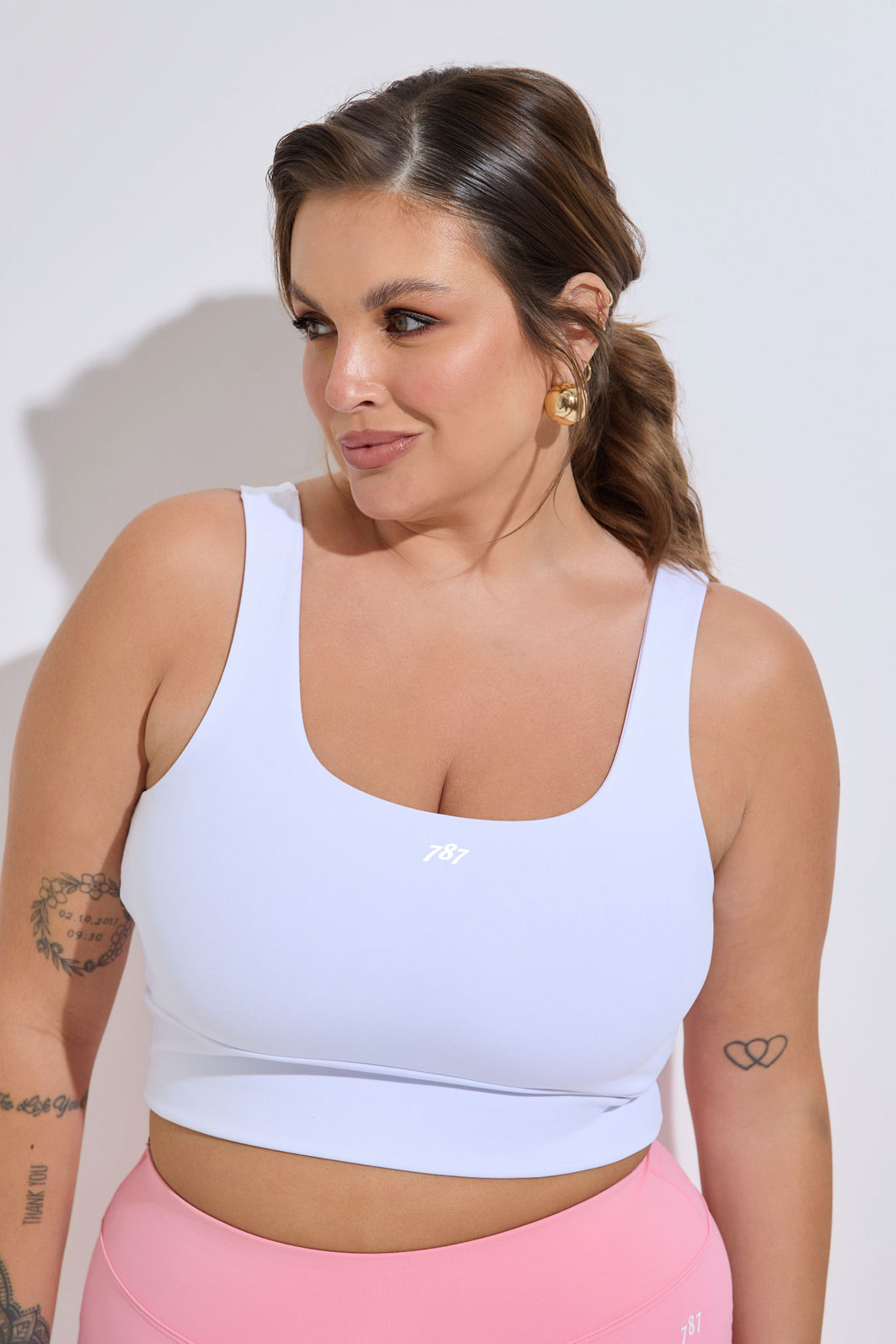 Top fitness Plus Size Branco