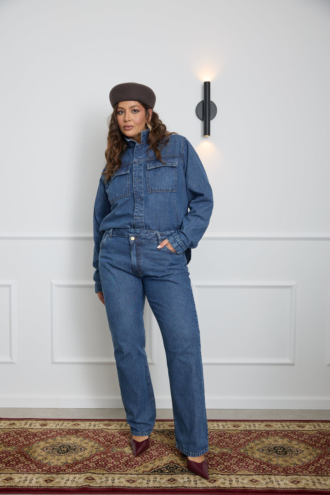 Camisa Jeans Plus Size Carolina Dark
