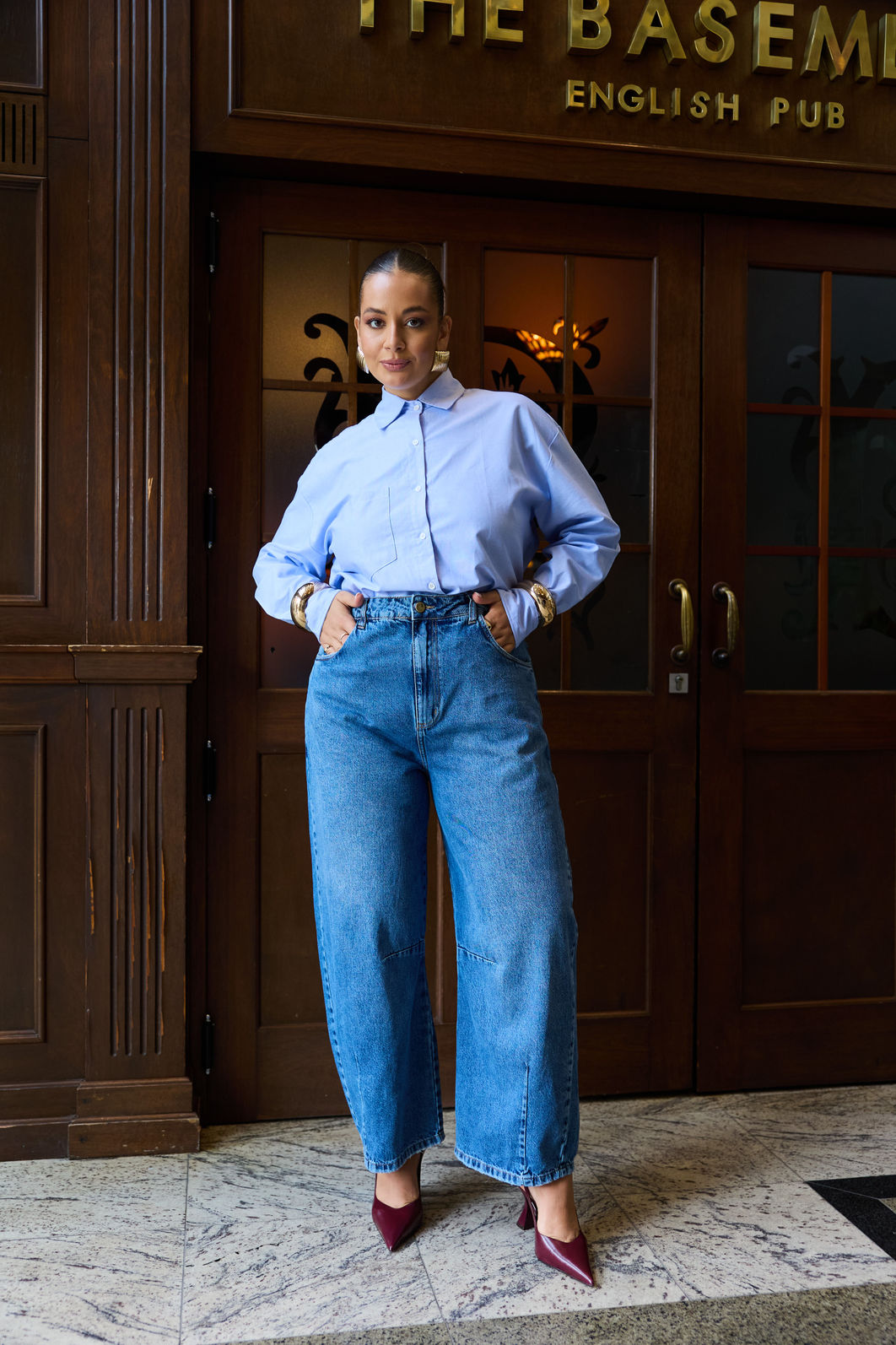 Calça Jeans Plus Size Barrel Jenni Calça Jeans Plus Size Barrel Jenni