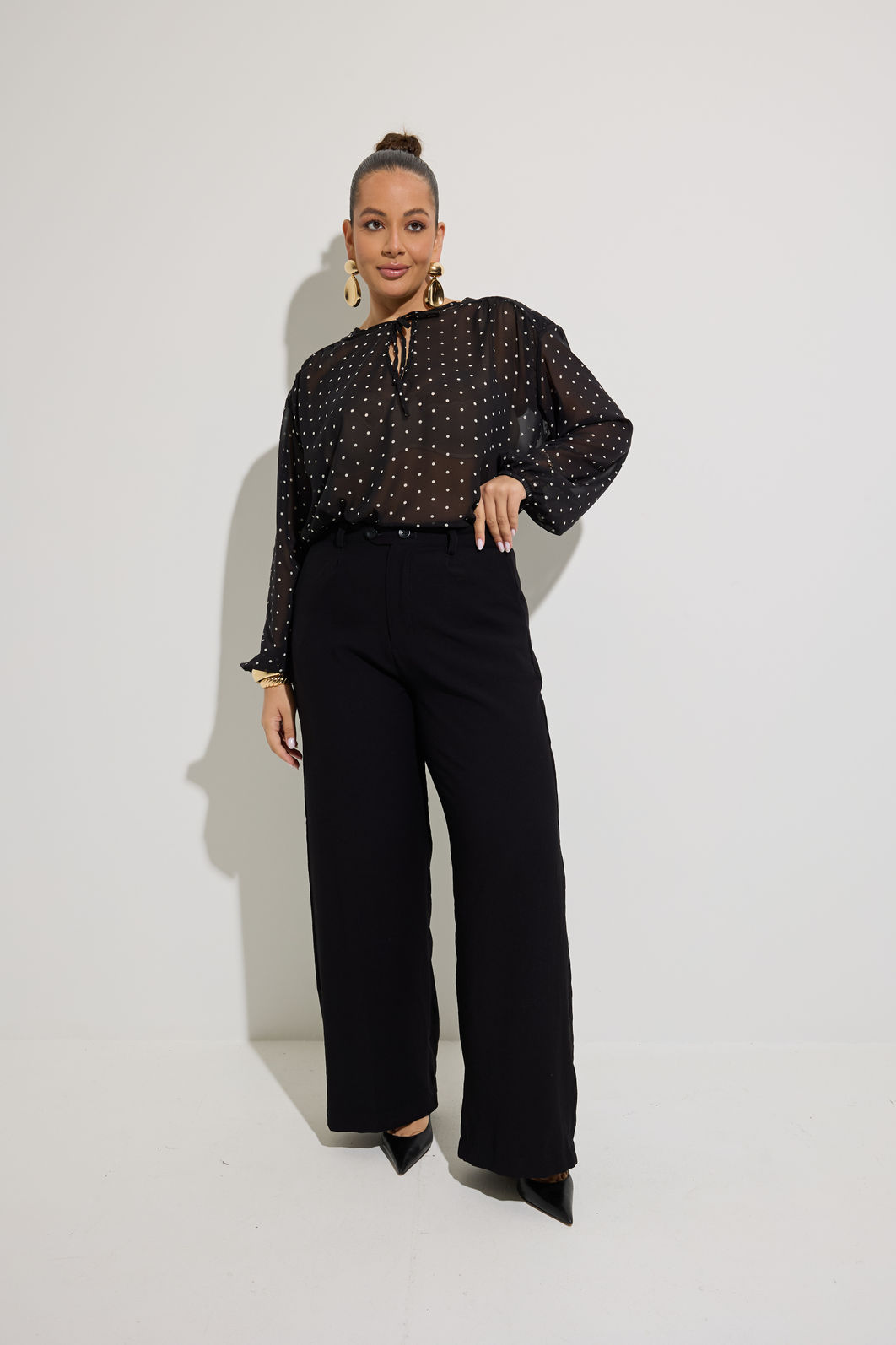Calça Alfaiataria Monique Tencel Preto Calça Alfaiataria Monique Tencel Preto