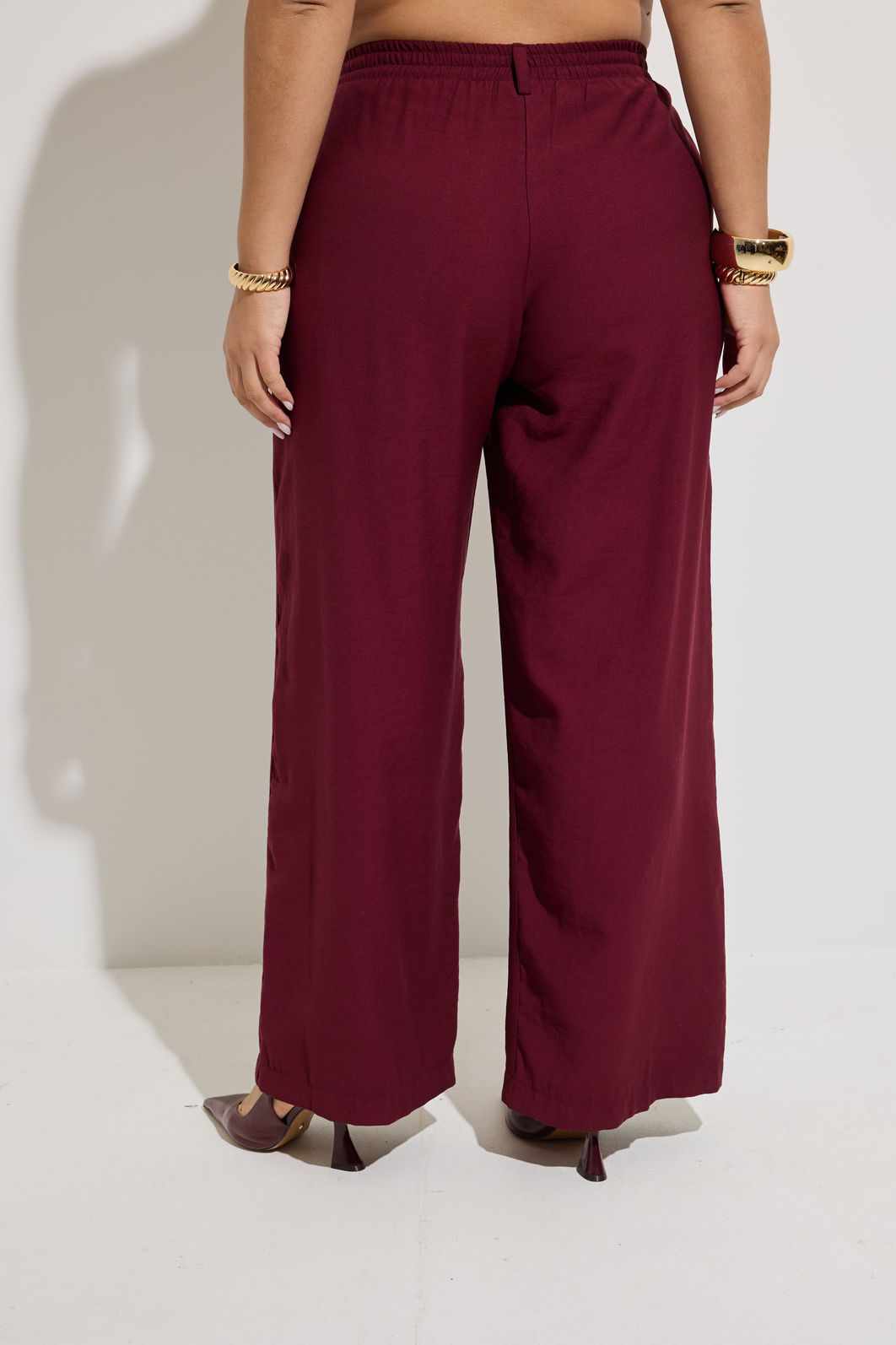 Calça Alfaiataria Monique Tencel Vinho Calça Alfaiataria Monique Tencel Vinho