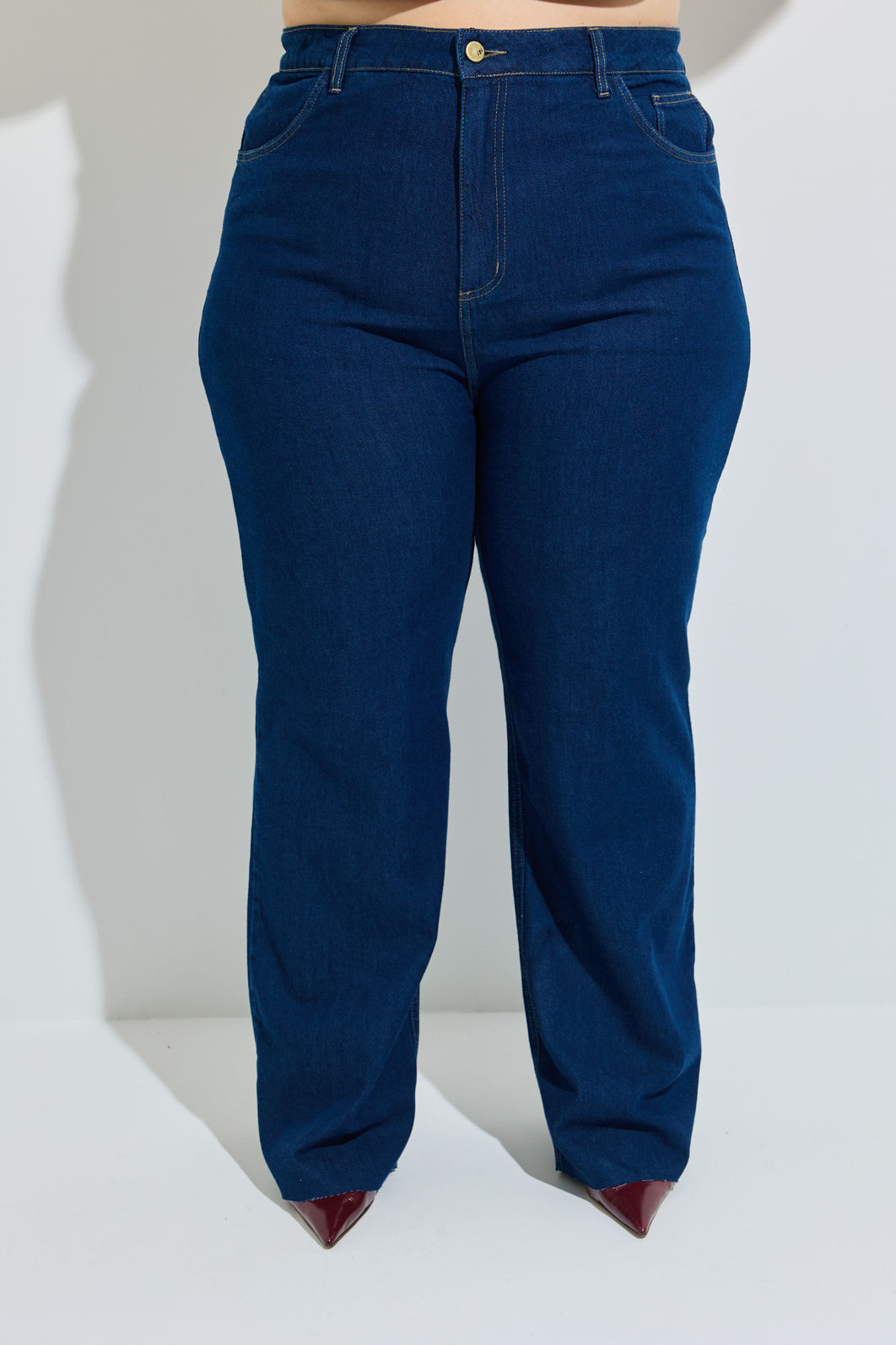 Calça Jeans Wide Leg Plus Size Maria Laura