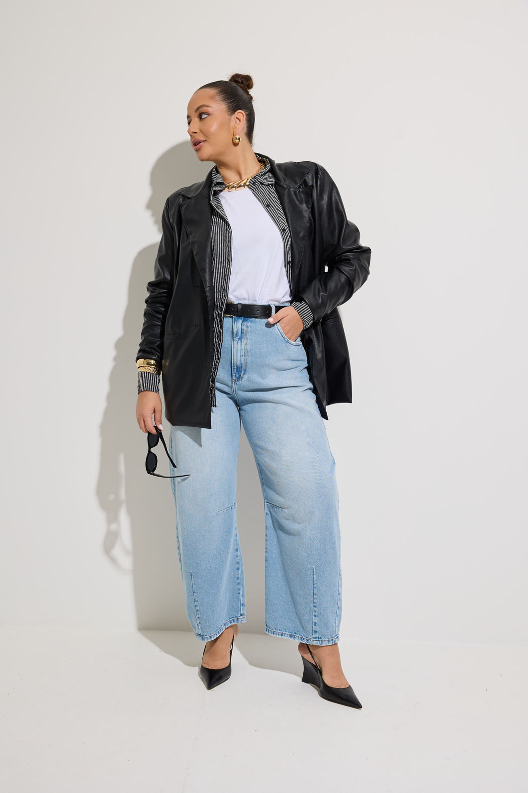 Calça Jeans Plus Size Barrel Thais