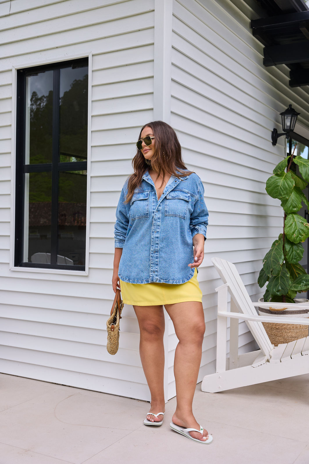 Camisa Jeans Plus Size Vick