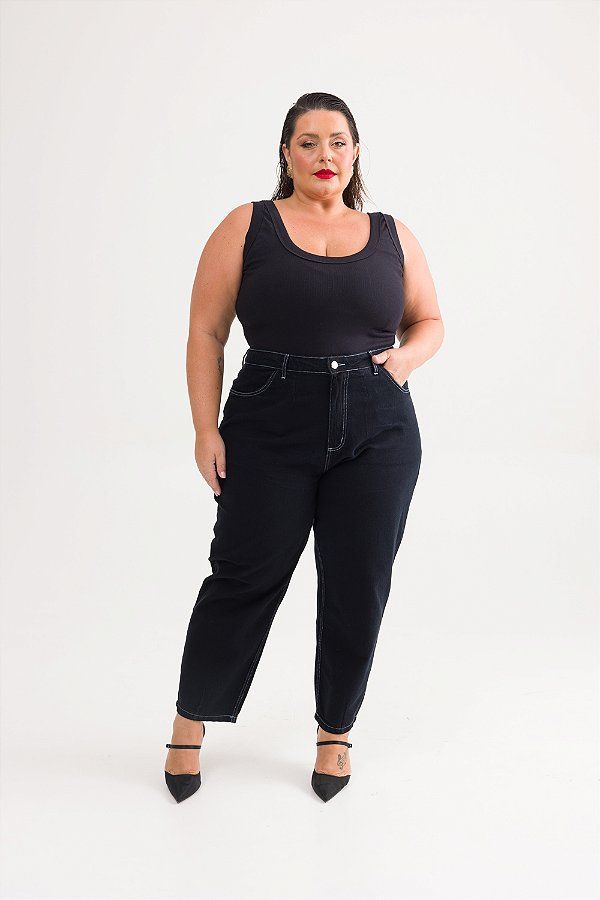 Calça Jeans Baggy Plus Size Gabi Berri