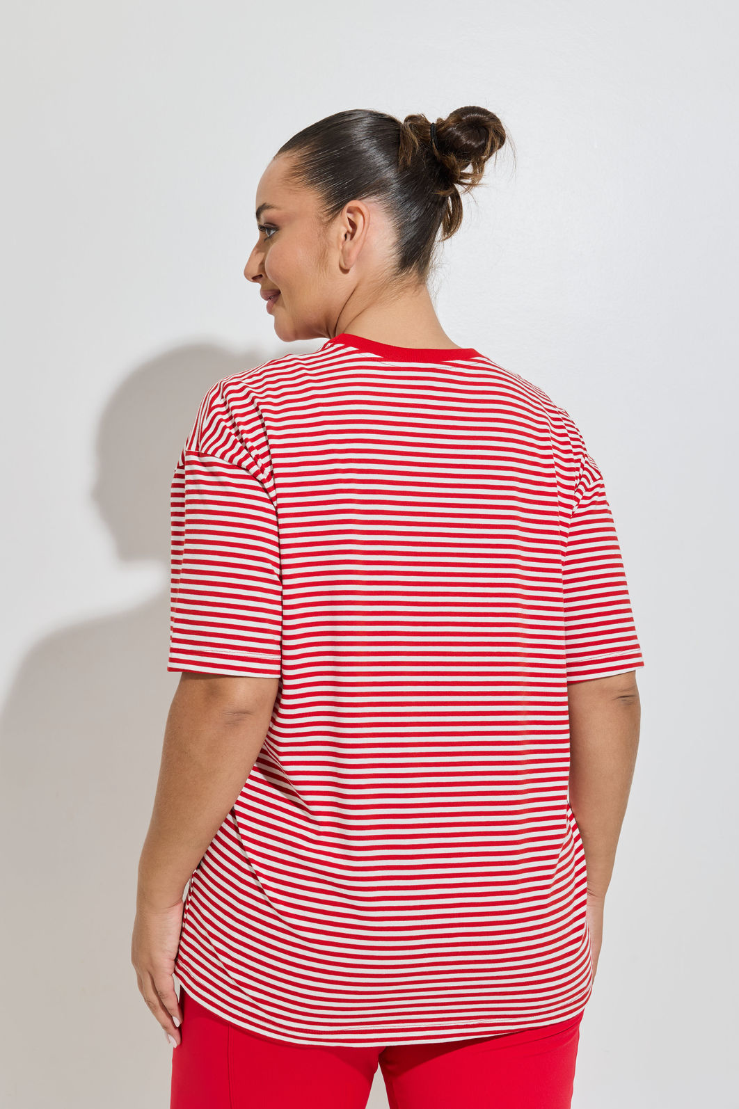 Camiseta Listrada Vermelha