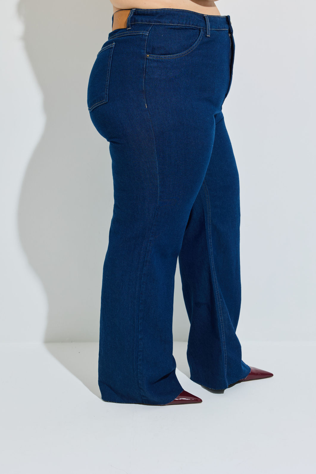 Calça Jeans Wide Leg Plus Size Maria Laura