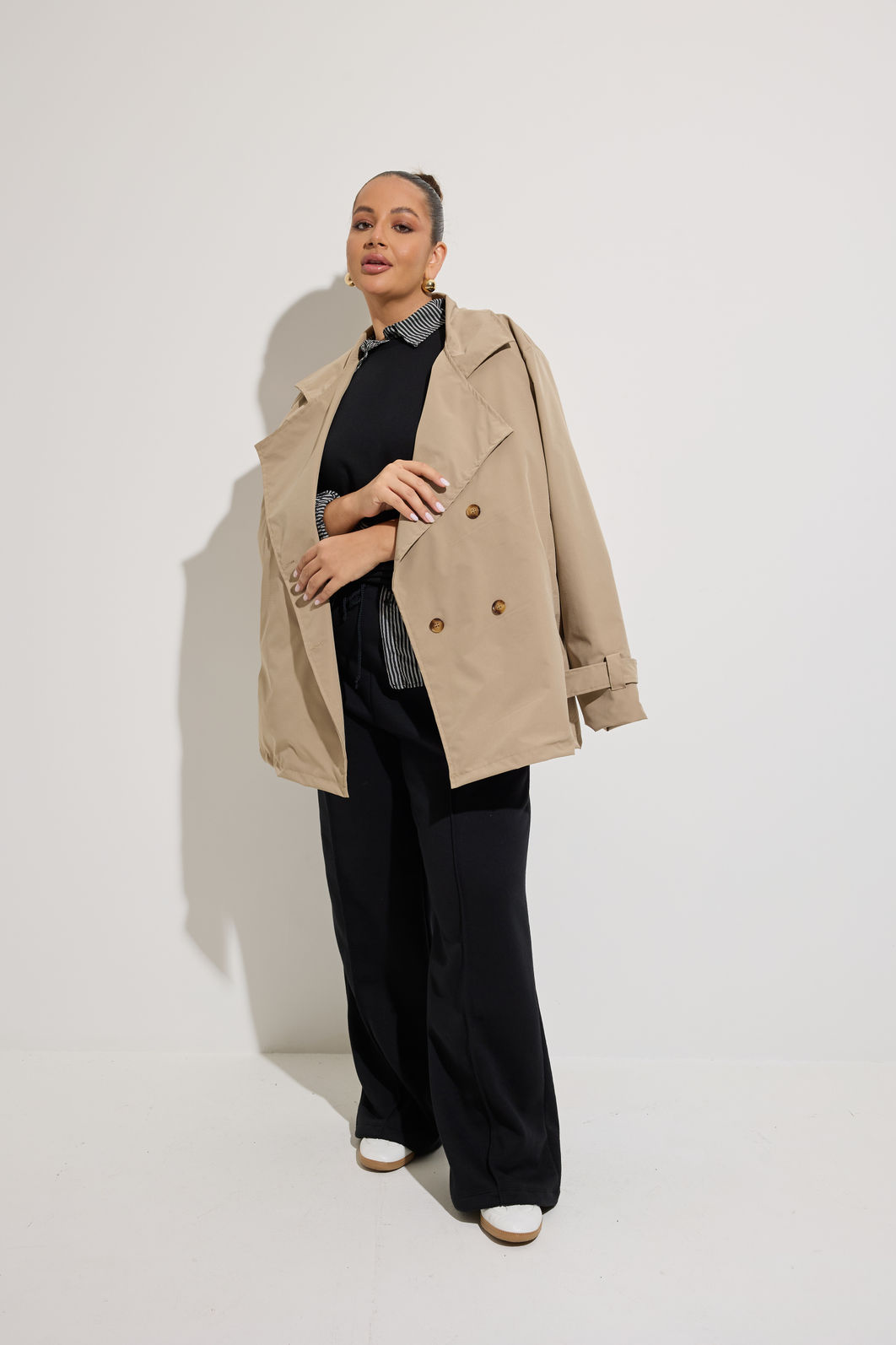 Casaco Trench Coat Com Faixa Casaco Trench Coat Com Faixa