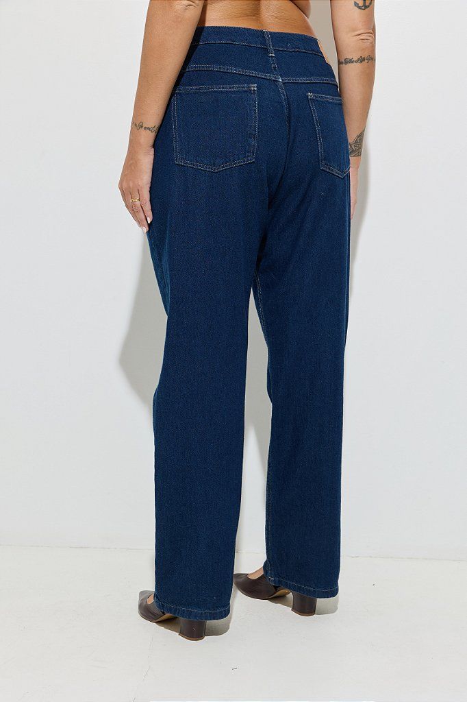 Calça Jeans Cintura Cruzada Plus Size Maria Laura