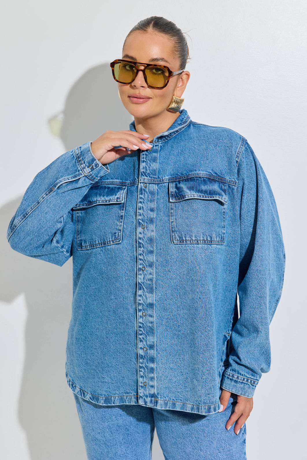 W ジゼル Camisa Jeans Plus Size Julie - 787 Shirts