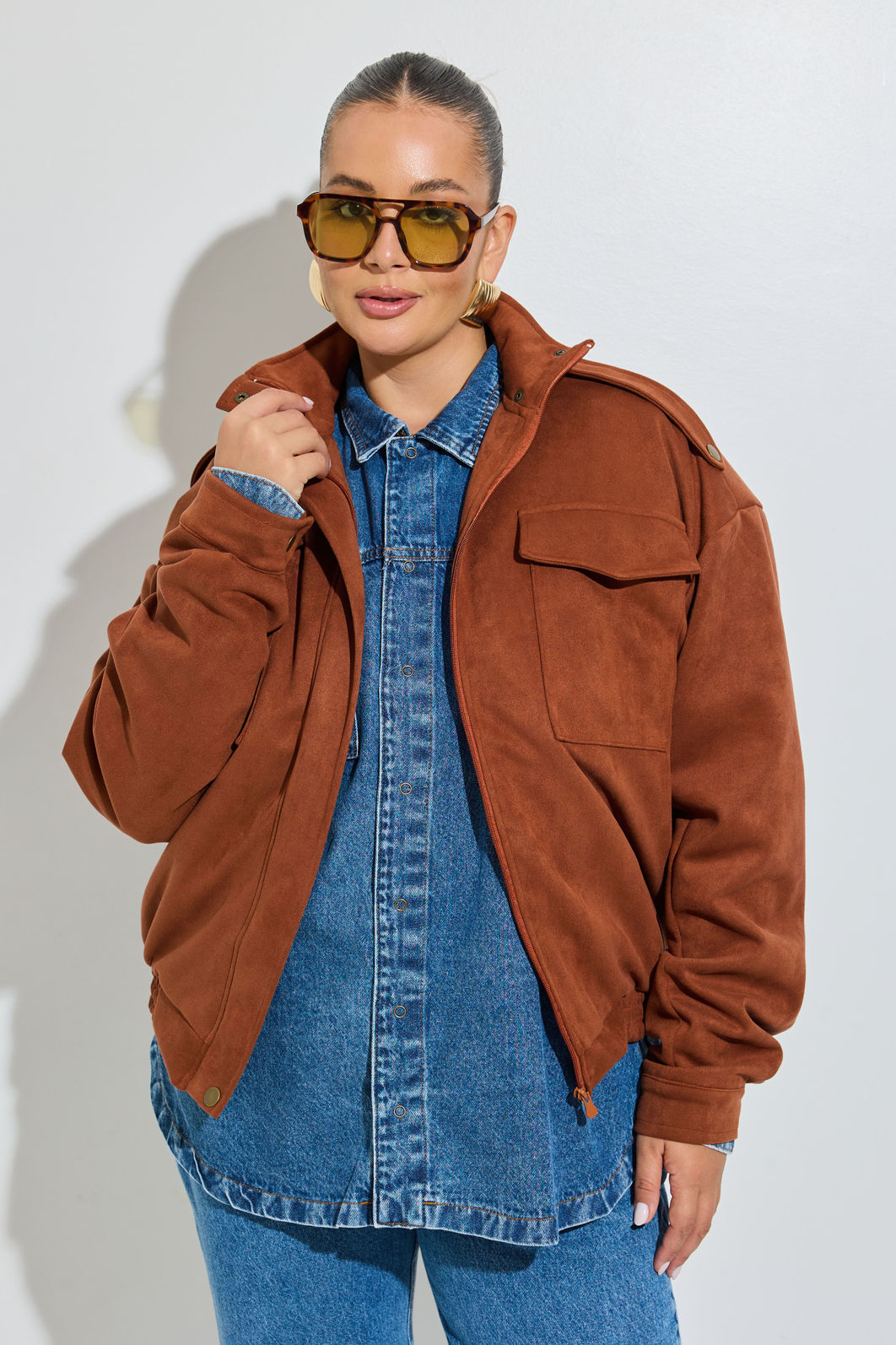 Jaqueta Turim Suede Marrom Jaqueta Turim Suede Marrom