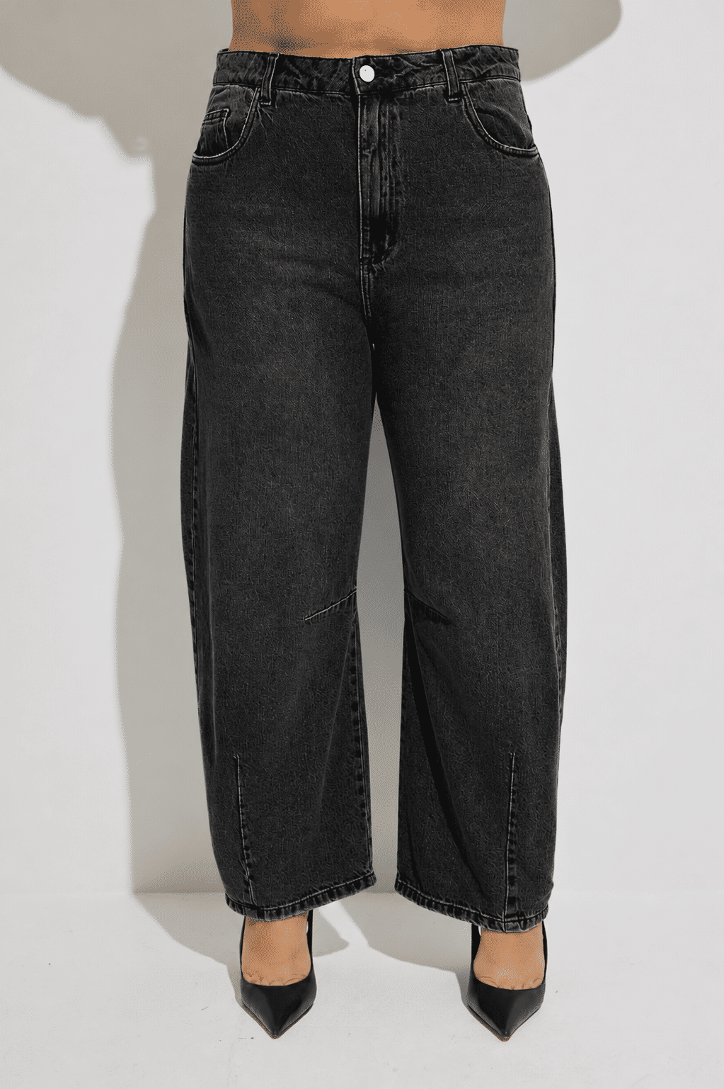 Calça Jeans Plus Size Barrel Sheron