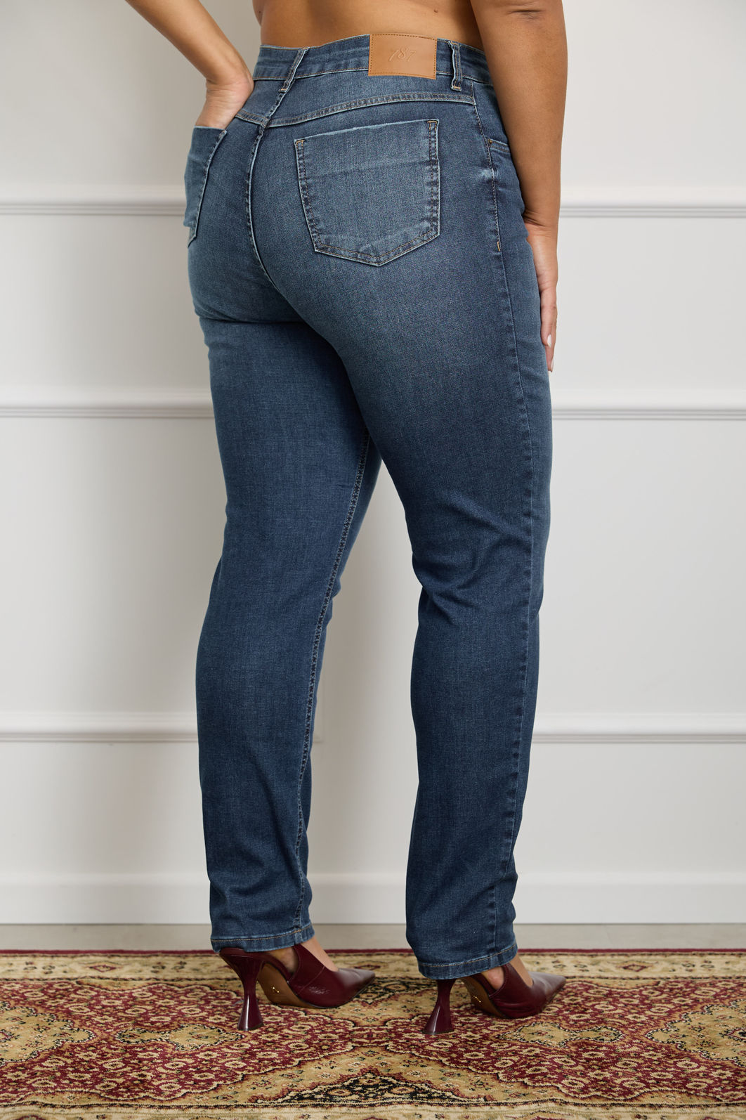 Calça Jeans Reta Com Elastano Plus Size Laissa