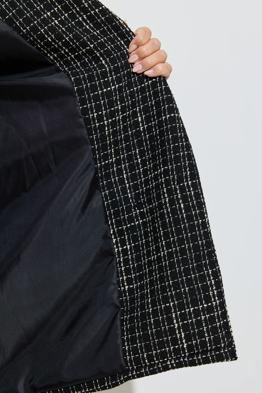 Blazer Alfaiataria Tweed Xadrez Blazer Alfaiataria Tweed Xadrez