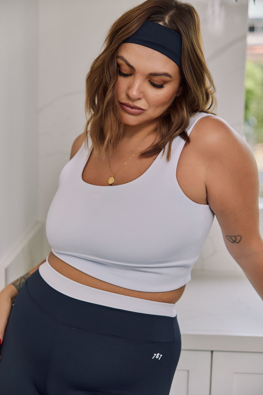Top fitness Plus Size Branco