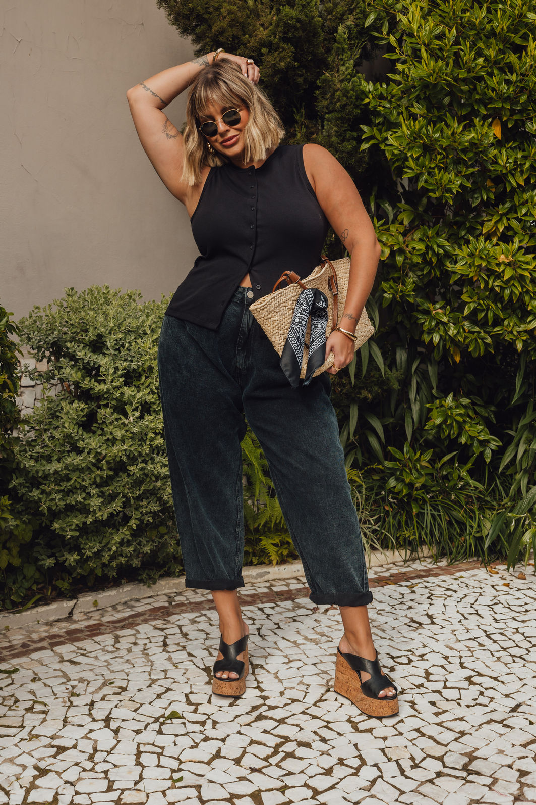 Calça Jeans Baggy Plus Size Madu