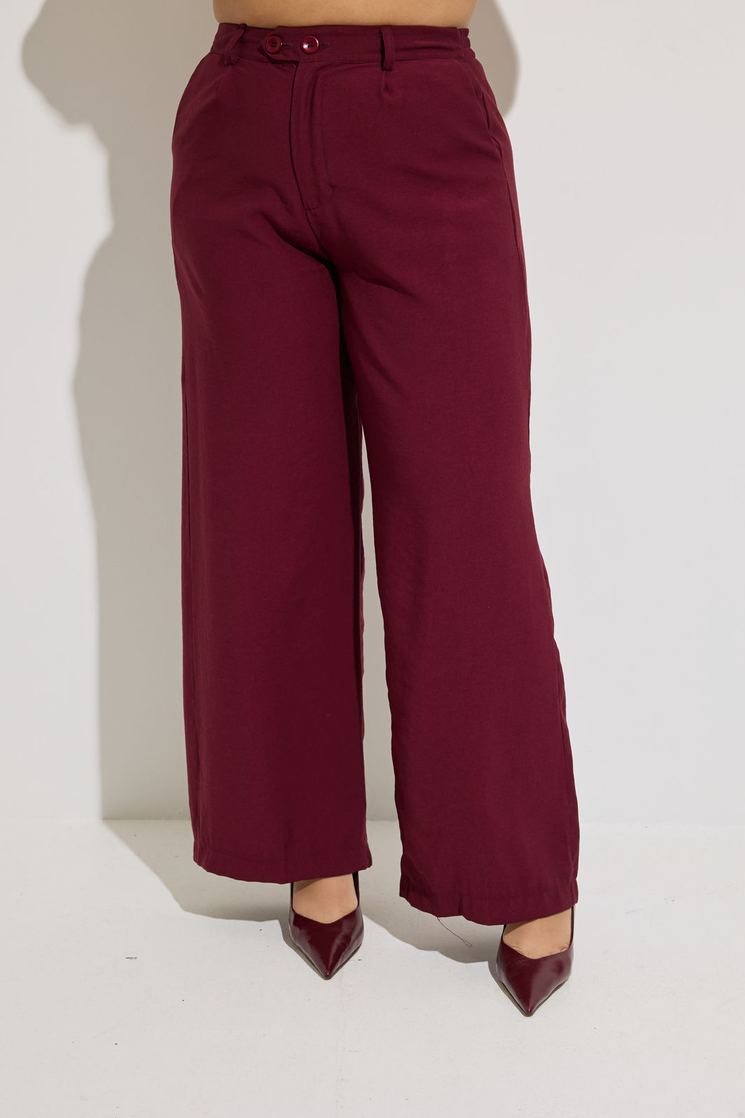 Calça Alfaiataria Monique Tencel Vinho Calça Alfaiataria Monique Tencel Vinho