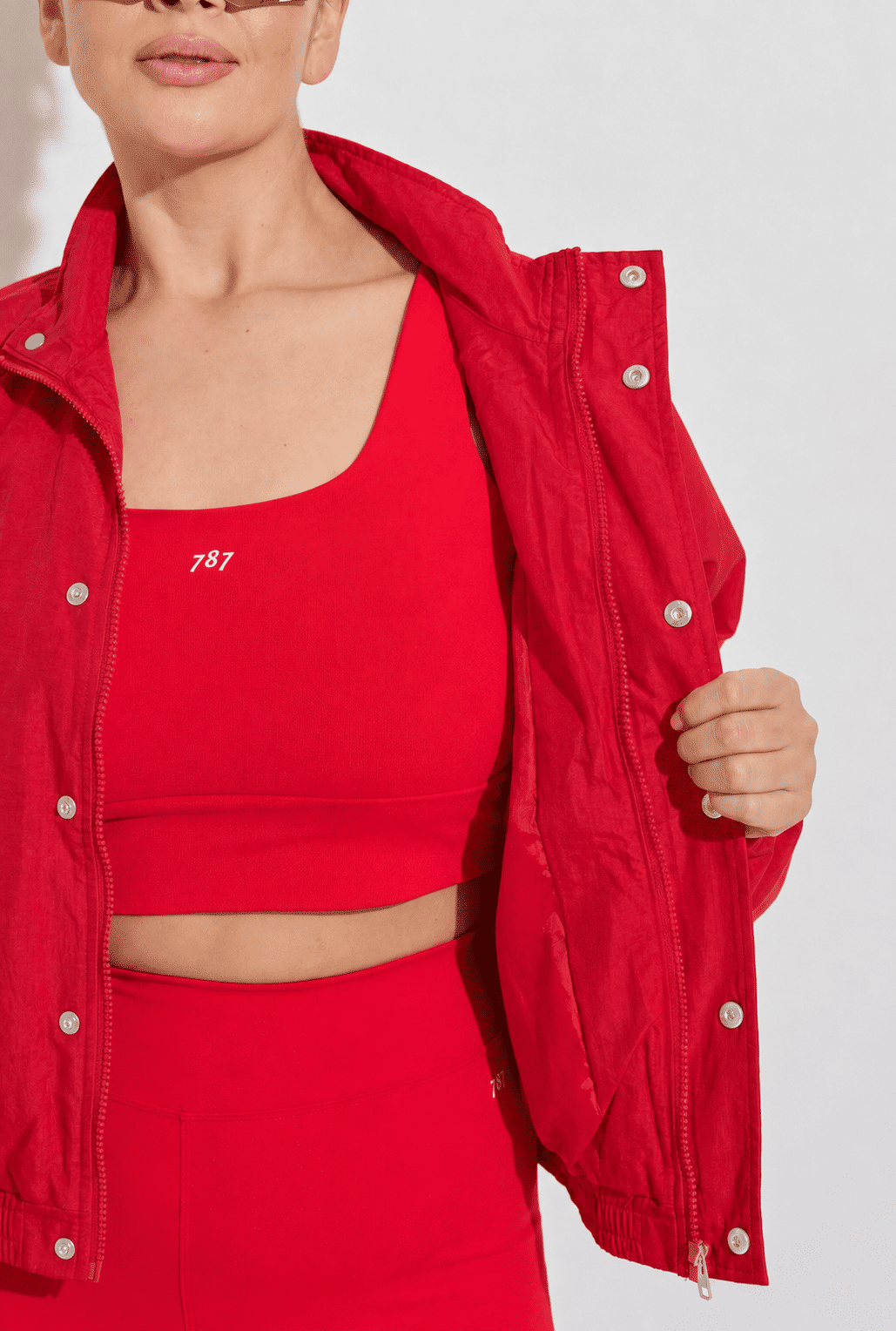 Jaqueta Plus Size Nylon Vermelha Jaqueta Plus Size Nylon Vermelha