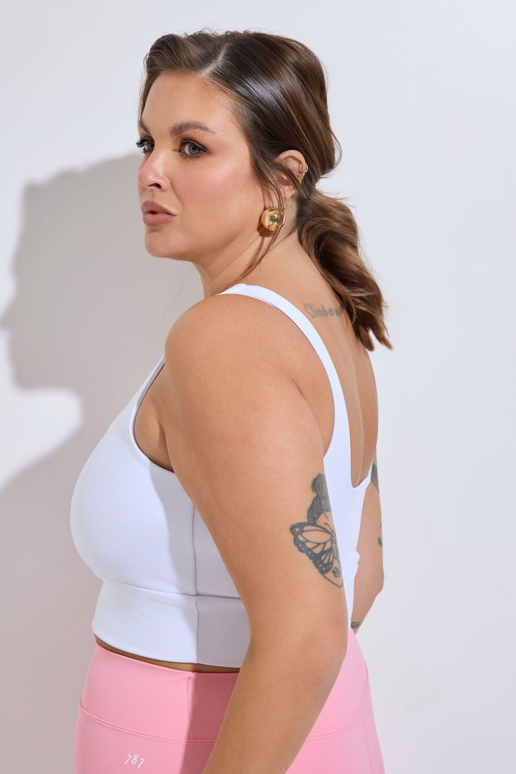 Top fitness Plus Size Branco