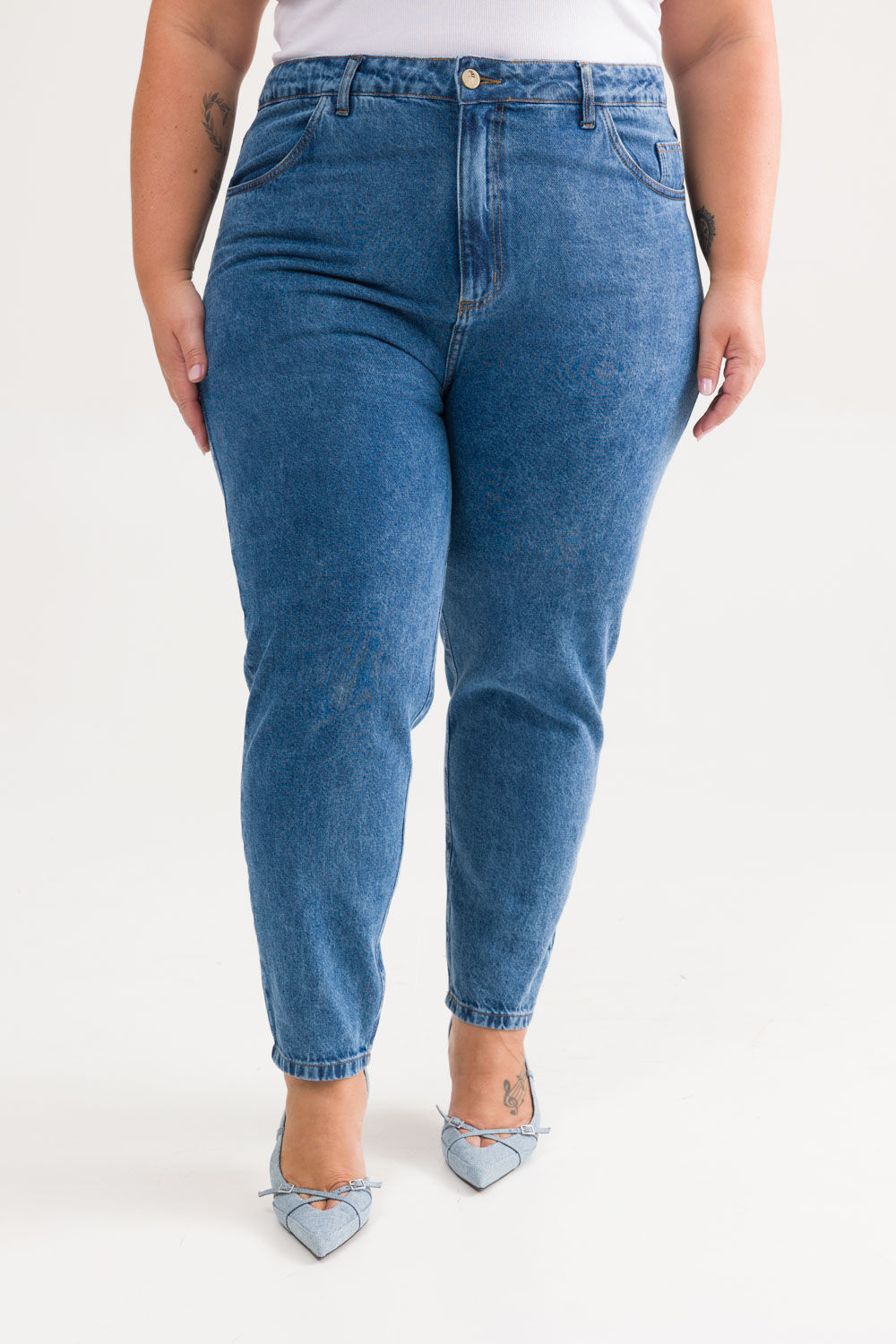 Calça Mom Jeans Vintage Plus Size Carolina