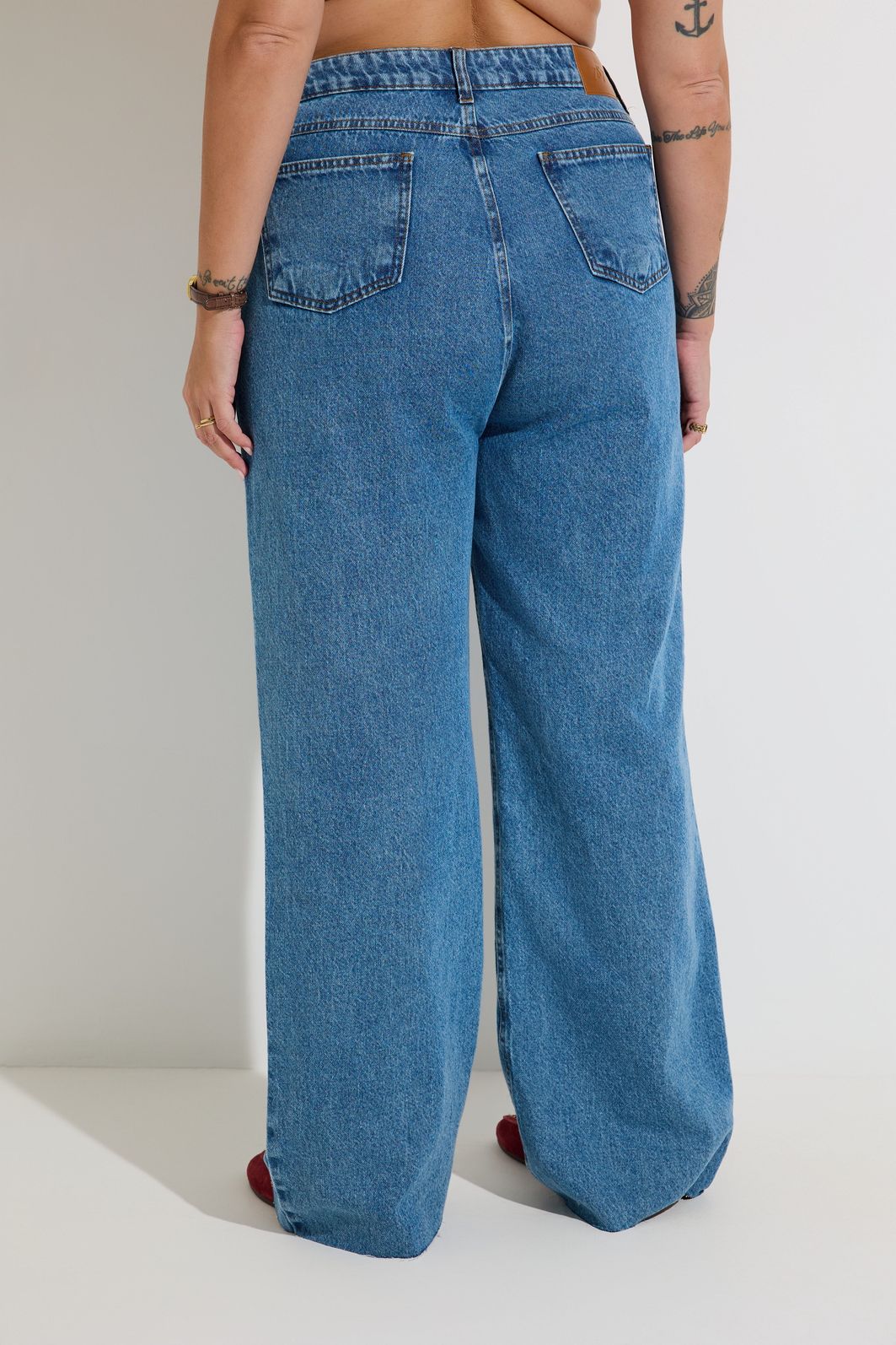Calça Jeans Wide Leg Plus Size Carolina