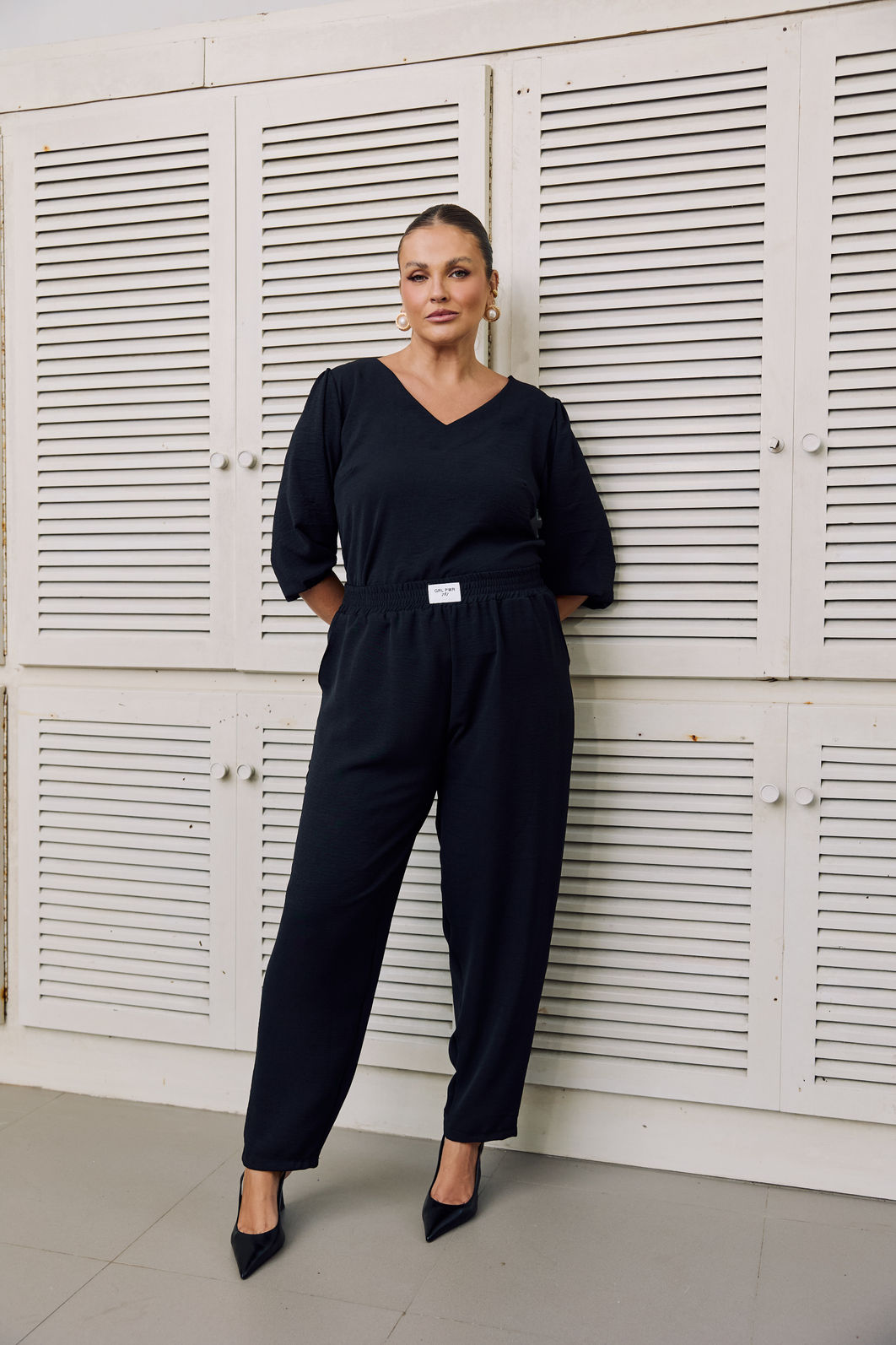 Blusa Crepe Preta Blusa Crepe Preta