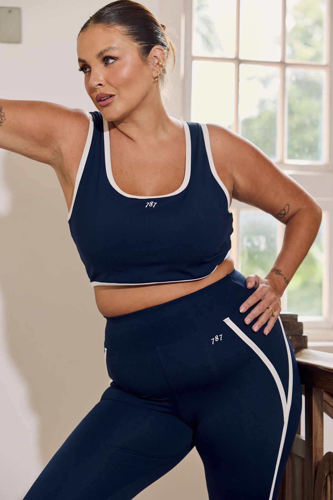 Legging Fitness Plus Size Dark Night Com Friso Off - 787 Shirts