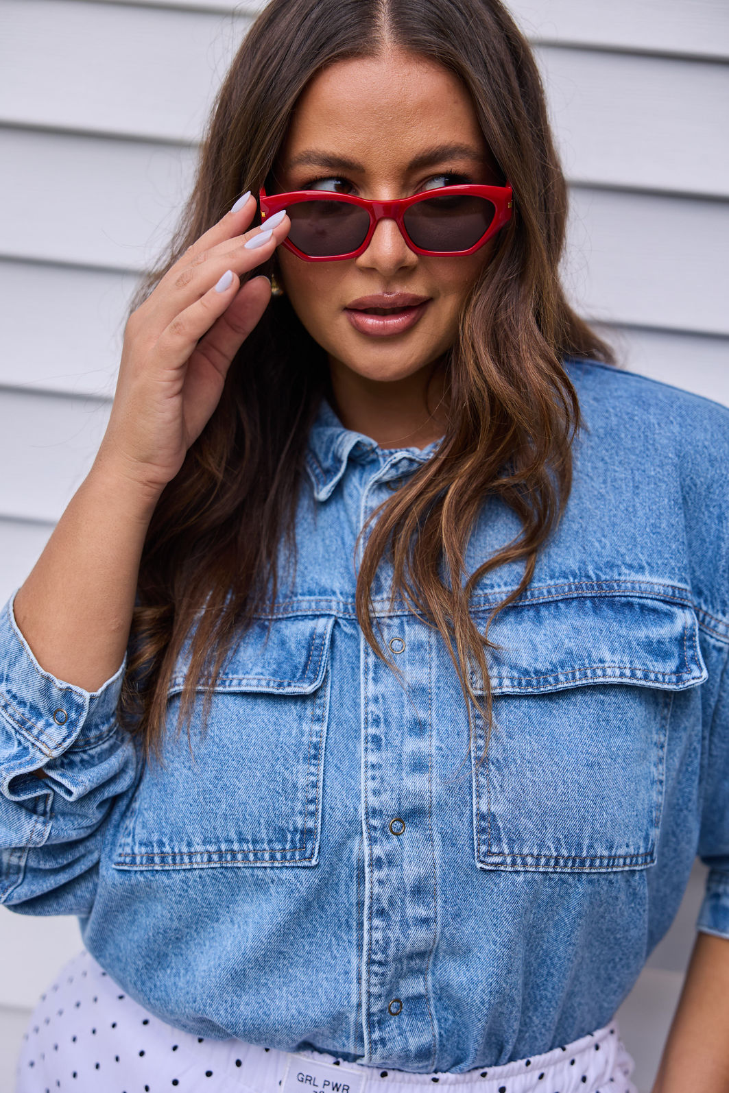 Camisa Jeans Plus Size Vick