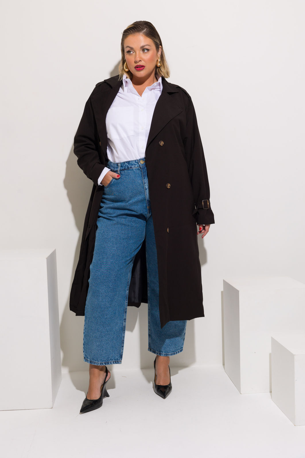 Calça Mom Jeans Vintage Plus Size Carolina