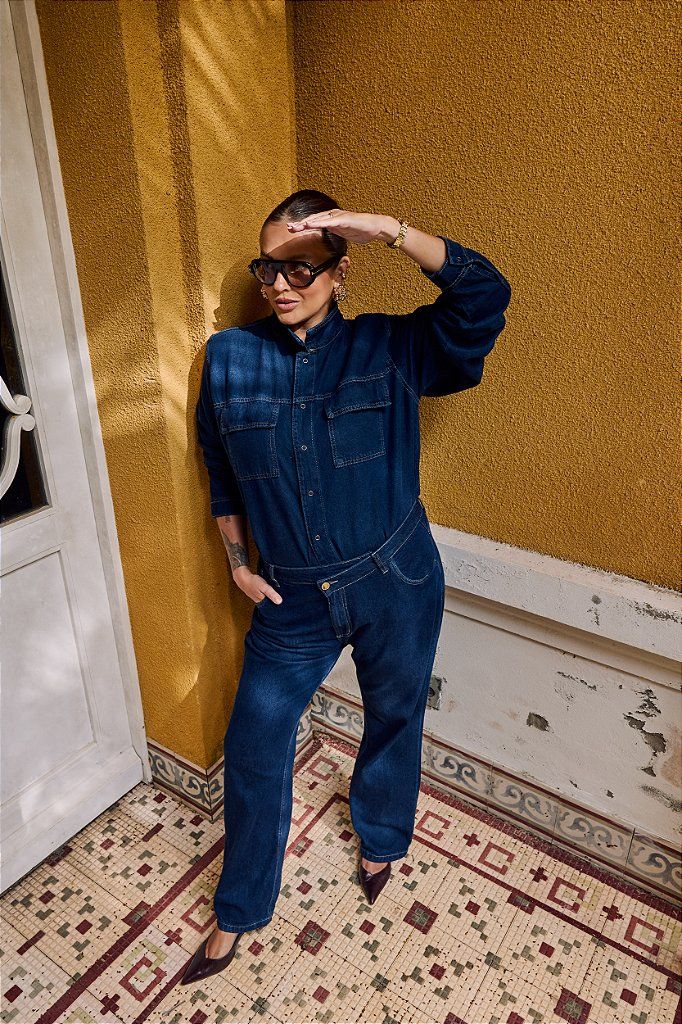 Calça Jeans Cintura Cruzada Plus Size Maria Laura