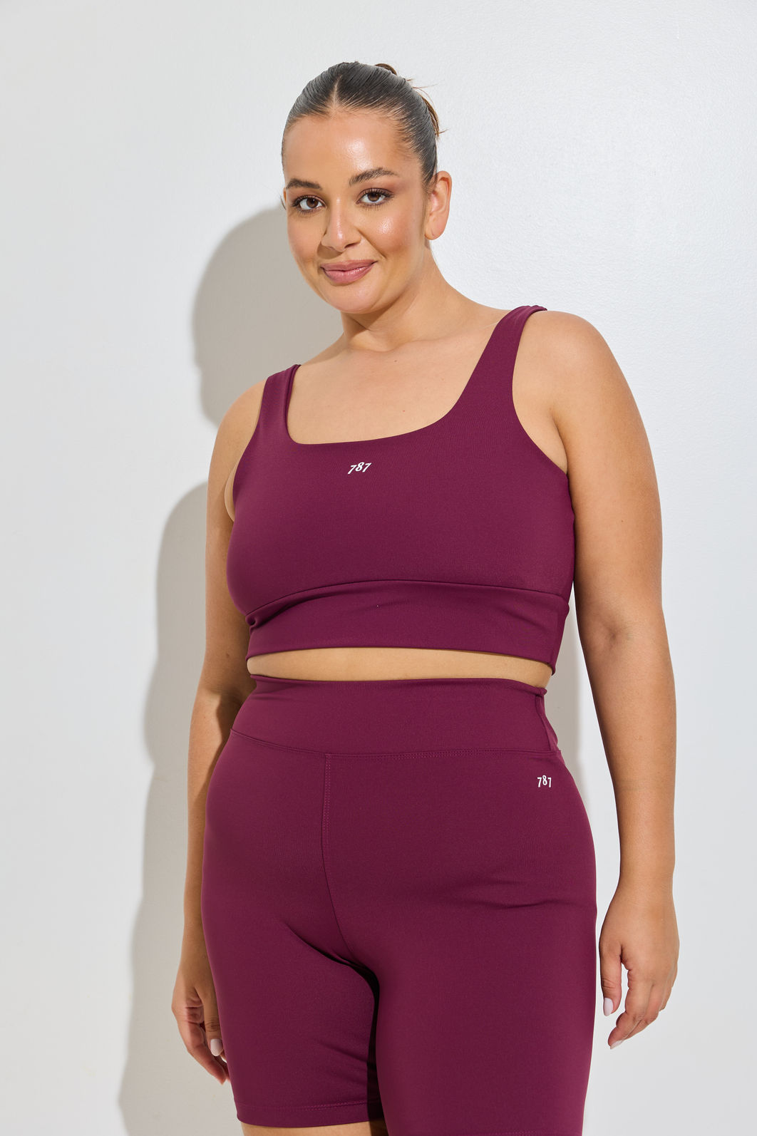 Top Fitness Plus Size Borgogna