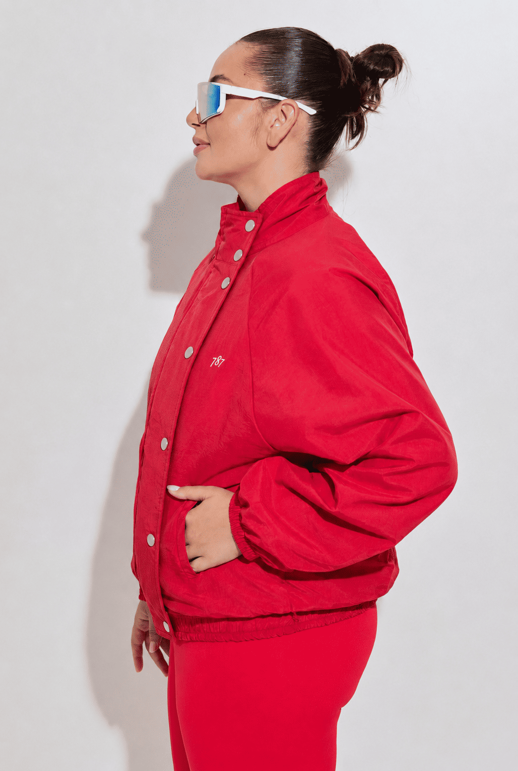 Jaqueta Plus Size Nylon Vermelha 787 Shirts