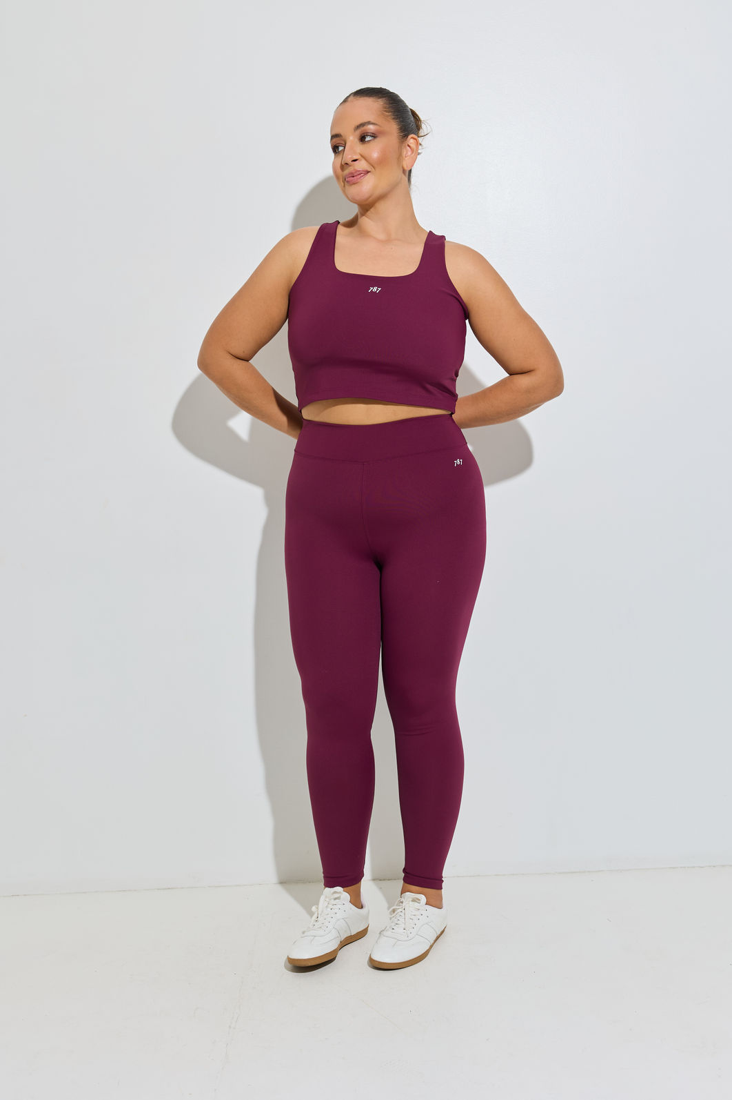 Top Cropped Fitness Plus Size Borgogna Top Cropped Fitness Plus Size Borgogna