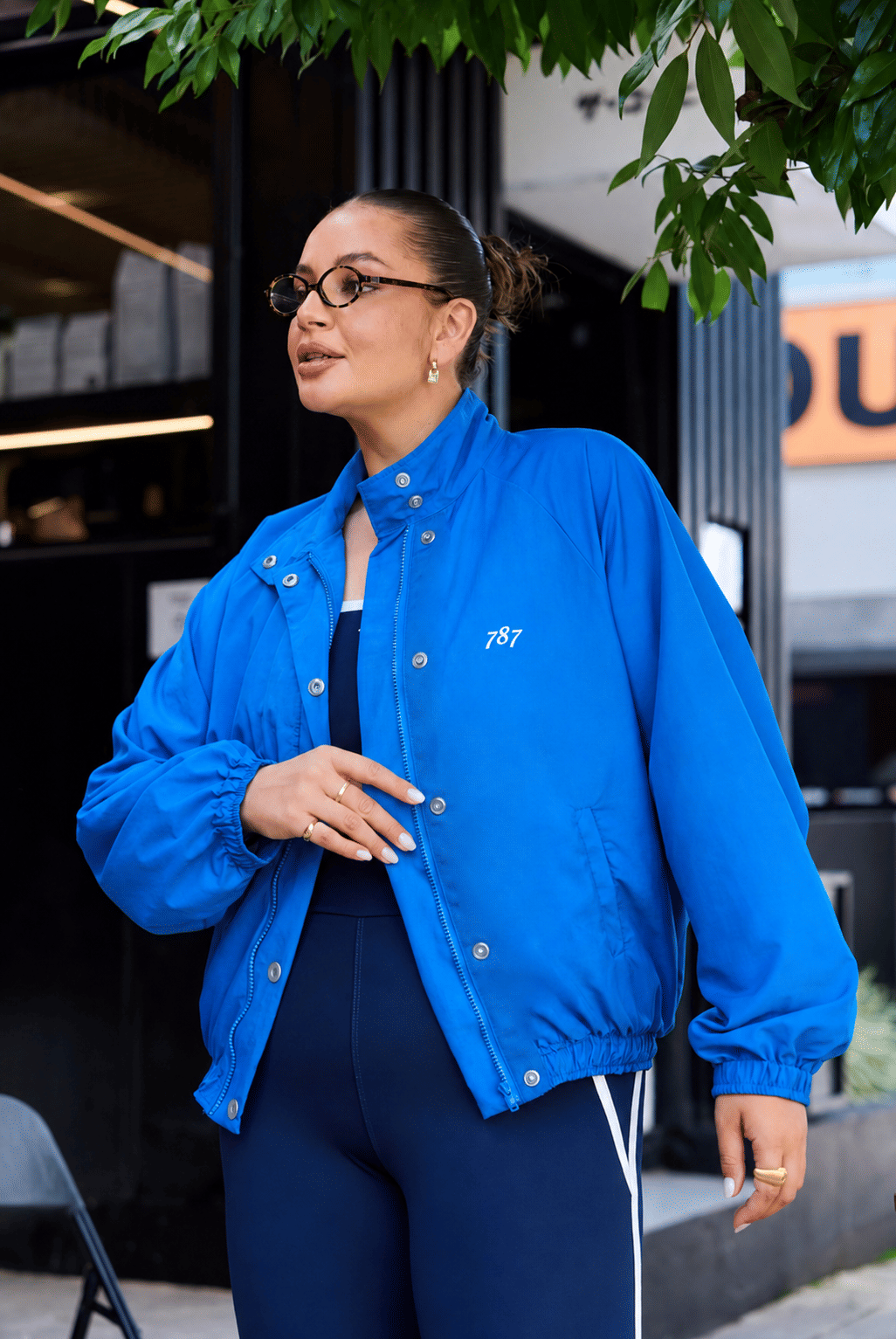 Jaqueta Plus Size Nylon Azul