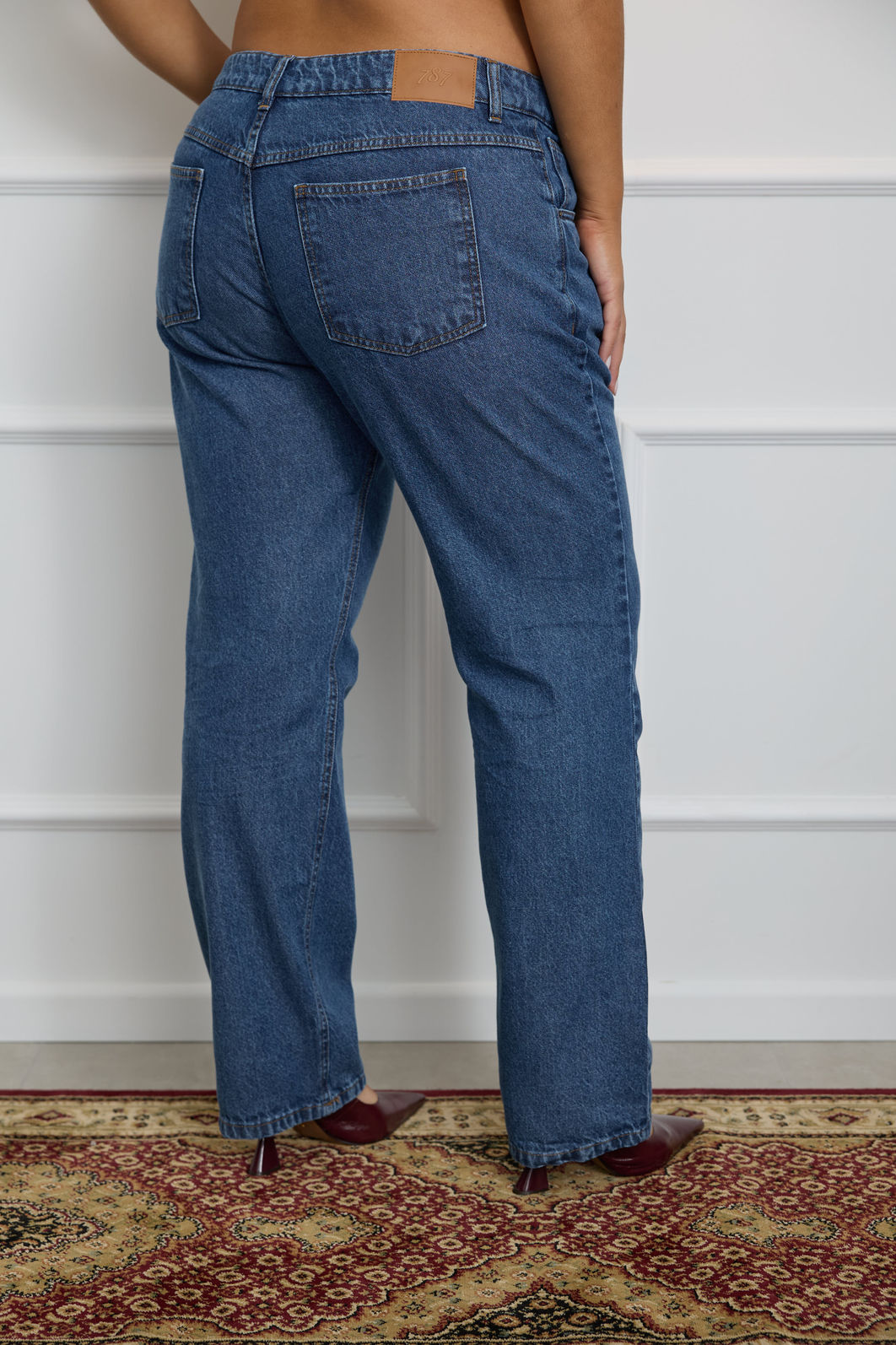 Calça Jeans Cintura Cruzada Plus Size Carolina Dark
